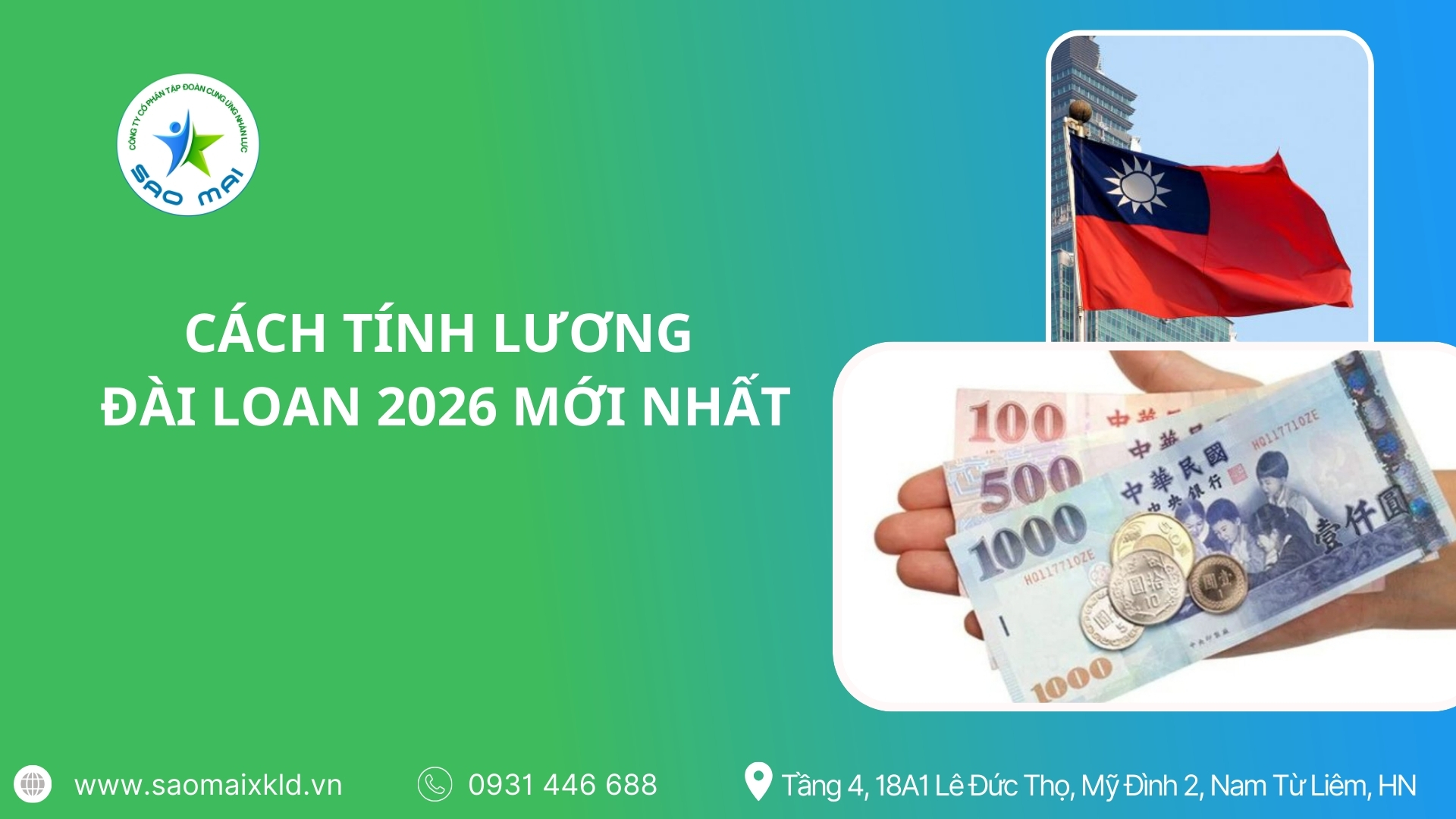 Cách Tính Lương Đài Loan 2026 Mới Nhất