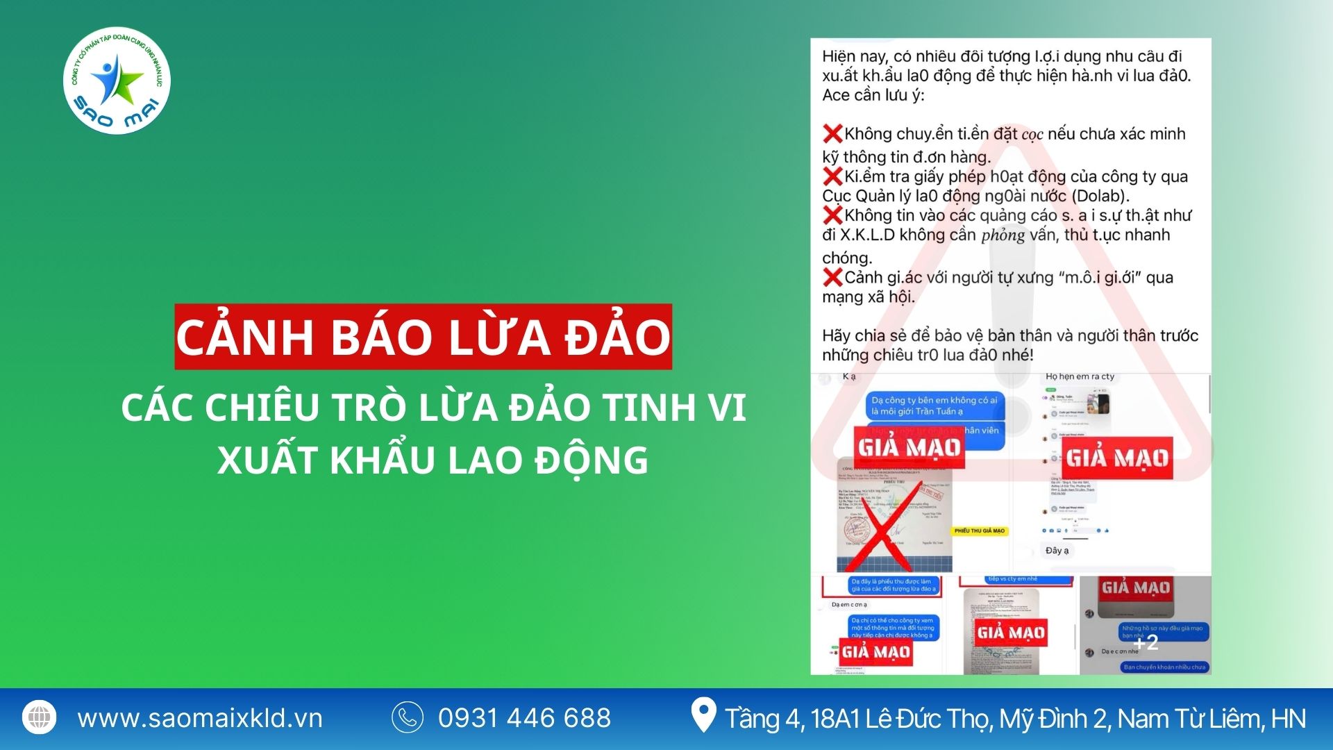 Cảnh Báo Thủ Đoạn Lừa Đảo Tinh Vi Trong Xuất Khẩu Lao Động