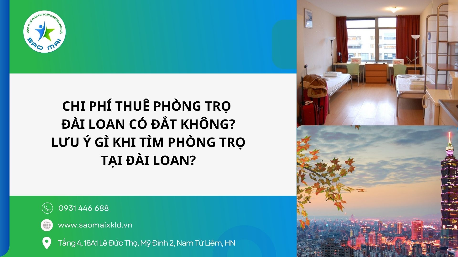 Chi phí thuê phòng trọ Đài Loan có đắt không? Lưu ý gì khi tìm phòng trọ tại Đài Loan?