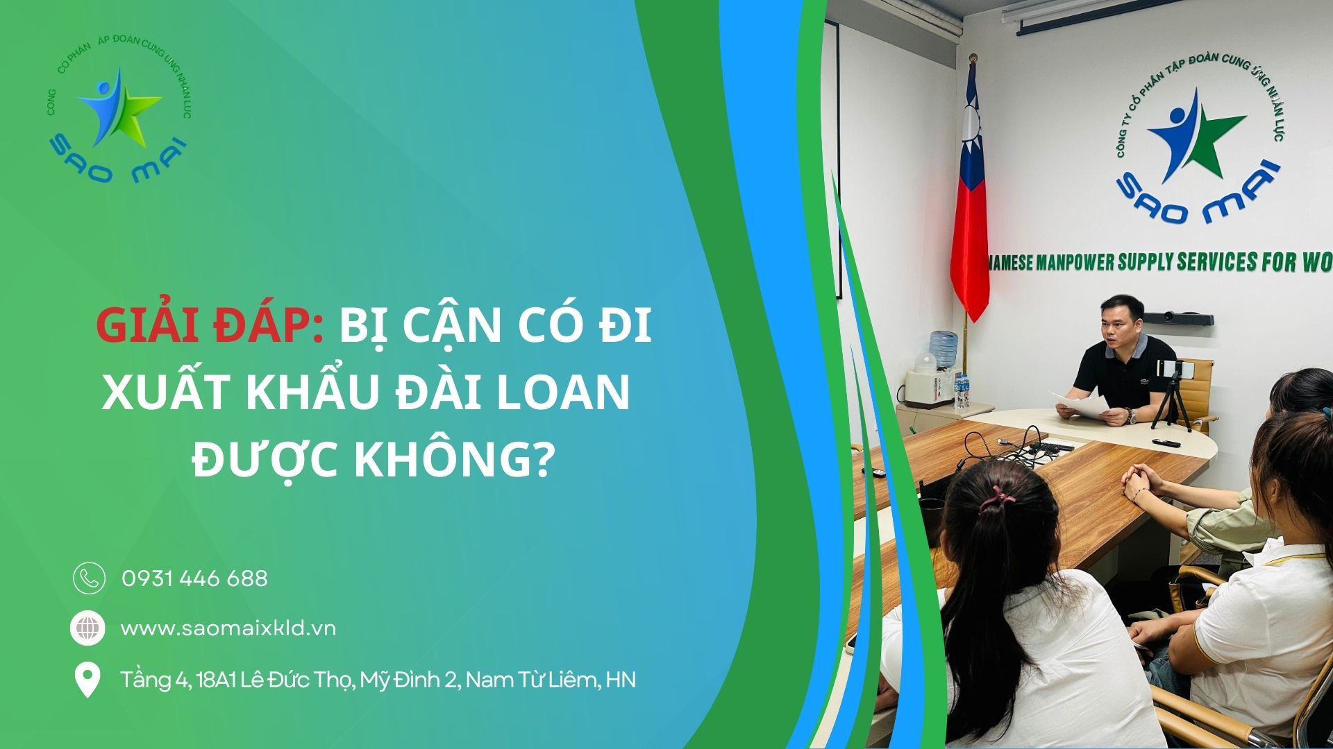 Giải đáp bị cận có đi XKLD Đài Loan được không?