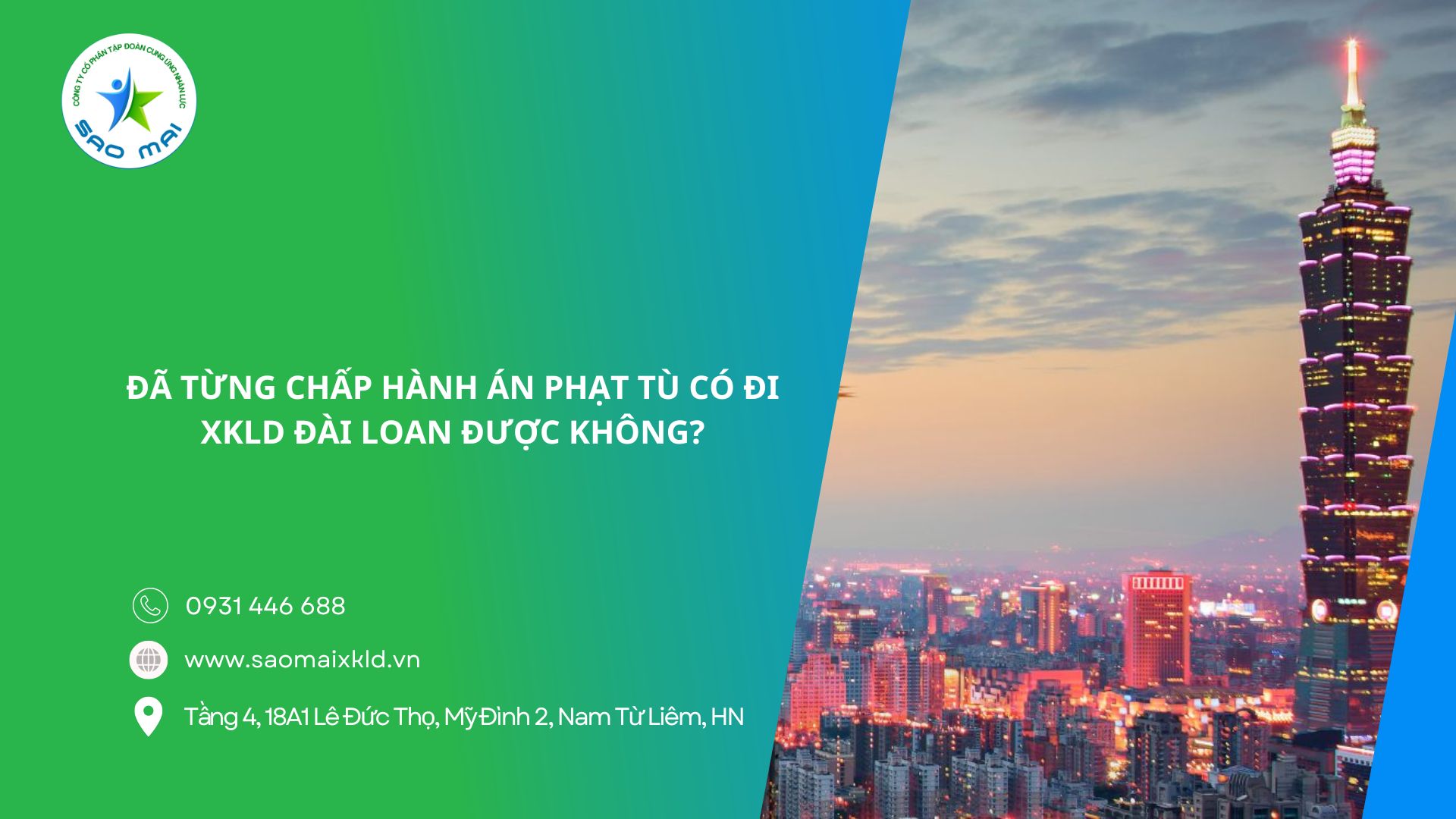 Đã từng chấp hành án phạt tù có được xuất khẩu lao động Đài Loan không?