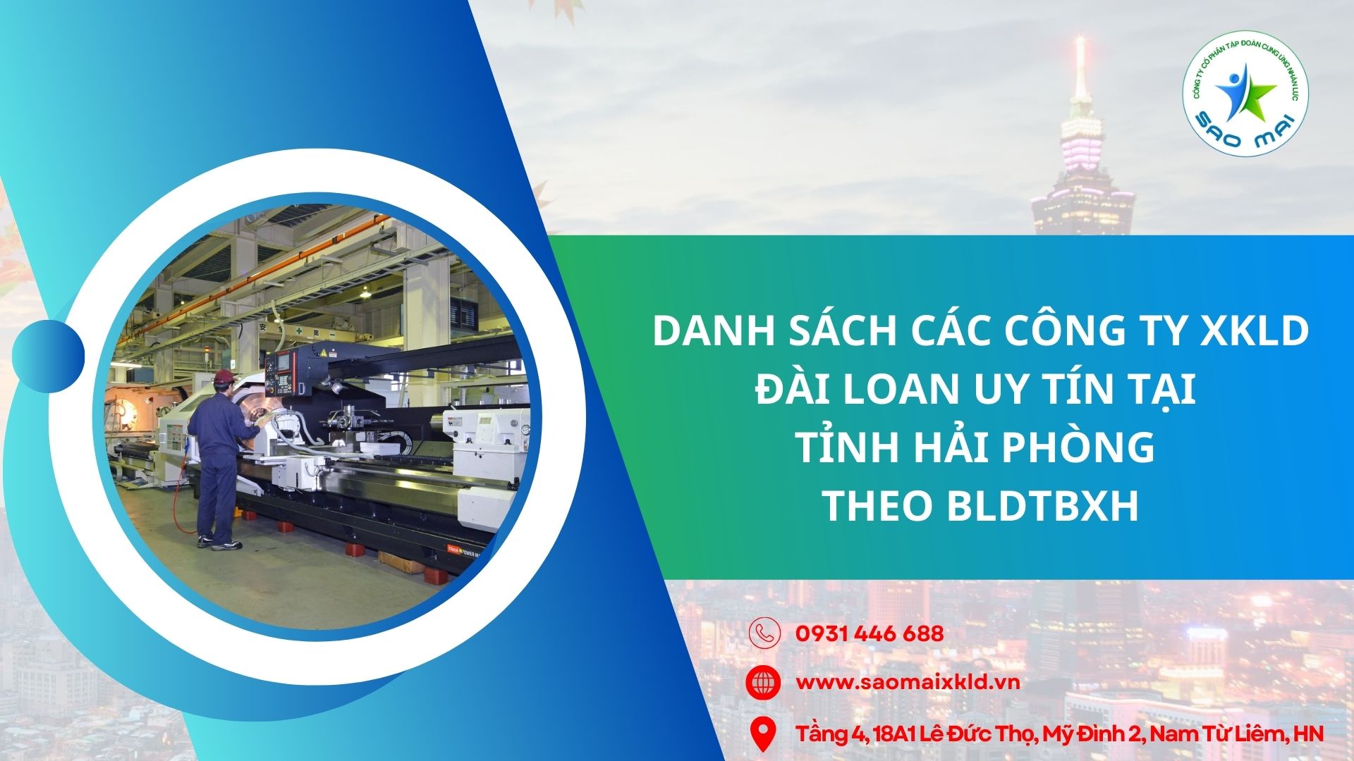 Danh sách các công ty XKLĐ Đài Loan uy tín tại tỉnh Hải Phòng theo Bộ Lao động Thương Binh và Xã Hội