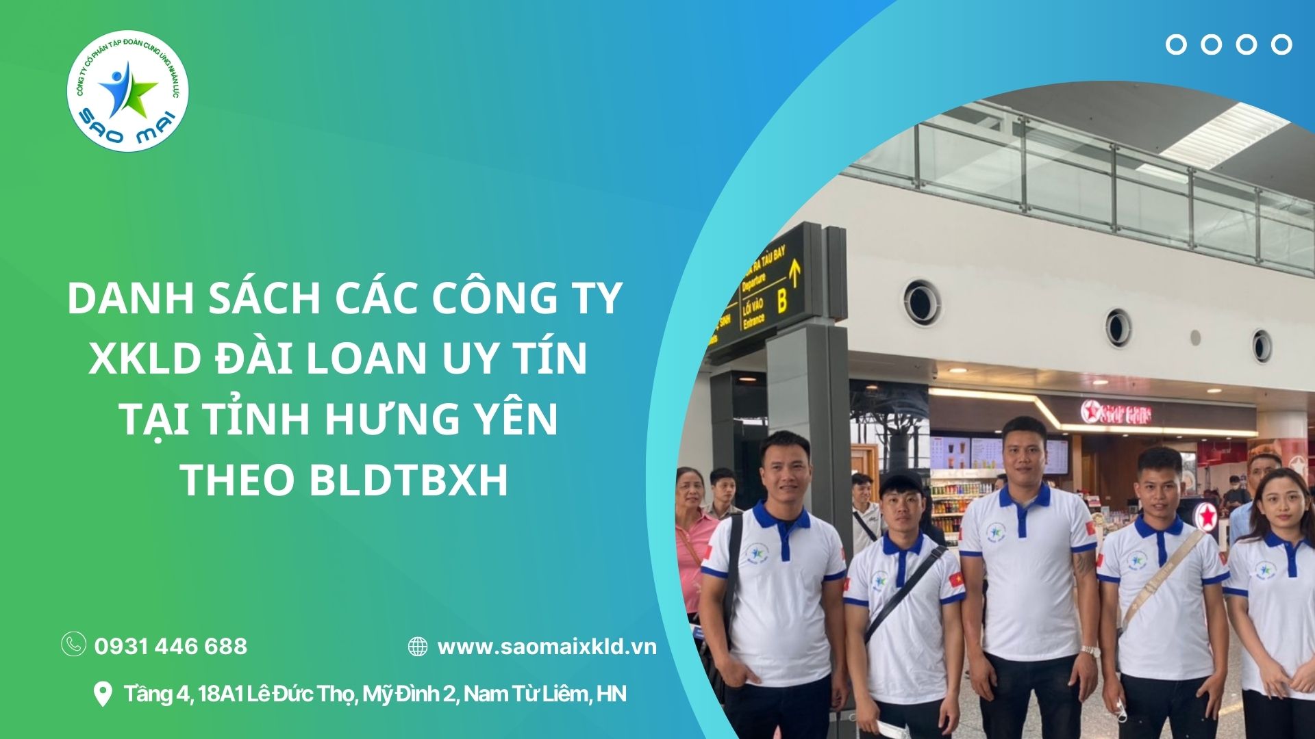 Danh sách các công ty XKLĐ Đài Loan uy tín tại tỉnh Hưng Yên theo Bộ Lao động Thương Binh và Xã Hội