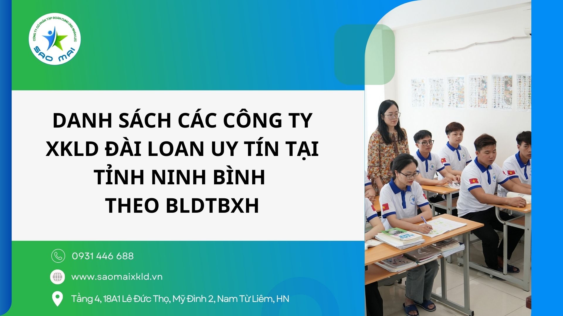 Danh sách các công ty XKLĐ Đài Loan uy tín tại tỉnh Ninh Bình theo Bộ Lao động Thương Binh và Xã Hội