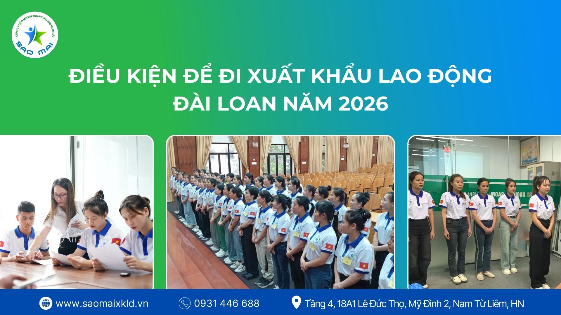 Điều kiện đi xuất khẩu lao động Đài Loan năm 2026 chi tiết nhất