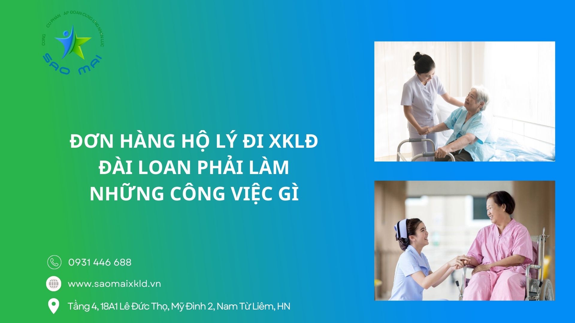 Đơn hàng hộ lý chăm sóc người già trong viện dưỡng lão tại đài loan phải làm những công việc gì, lấy tới bao nhiêu tuổi và mức lương bao nhiêu?