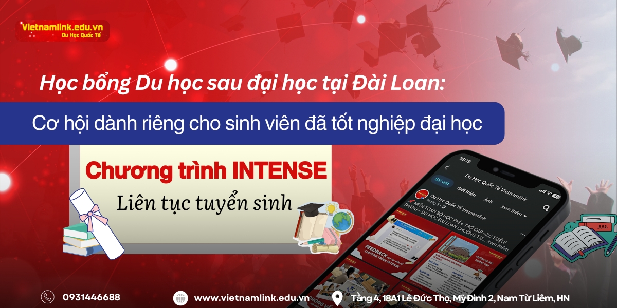 Học bổng Du học Đài Loan sau đại học: Cơ hội dành cho sinh viên đã tốt nghiệp đại học 