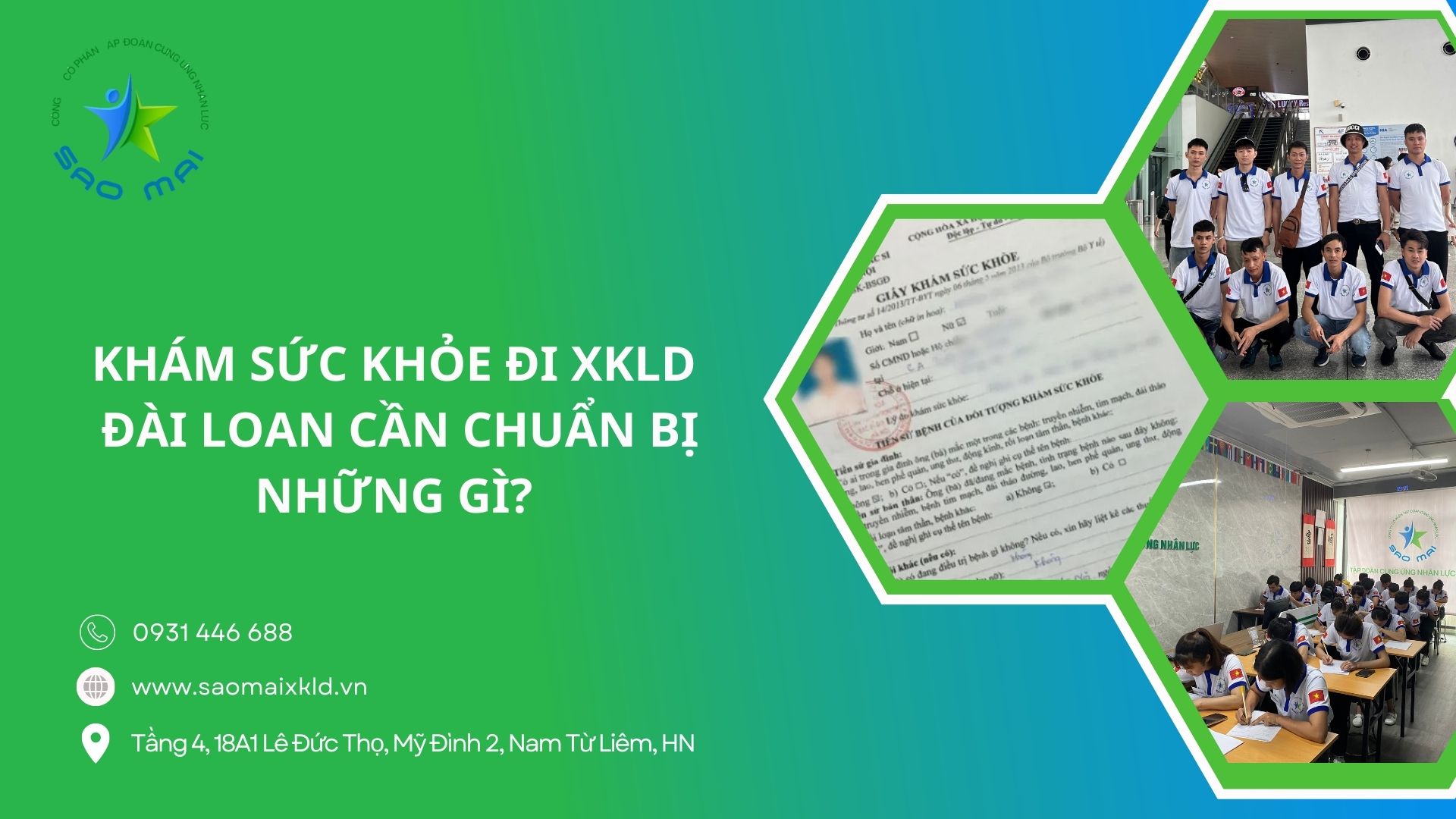 Khám sức khỏe đi xuất khẩu lao động Đài Loan cần chuẩn bị những loại giấy tờ gì và khám ở bệnh viện nào?