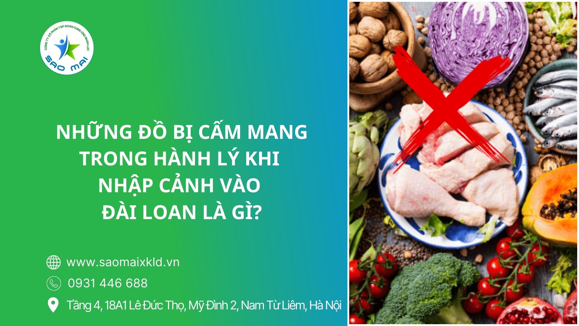 Những đồ bị cấm mang trong hành lý khi nhập cảnh vào Đài Loan là gì?