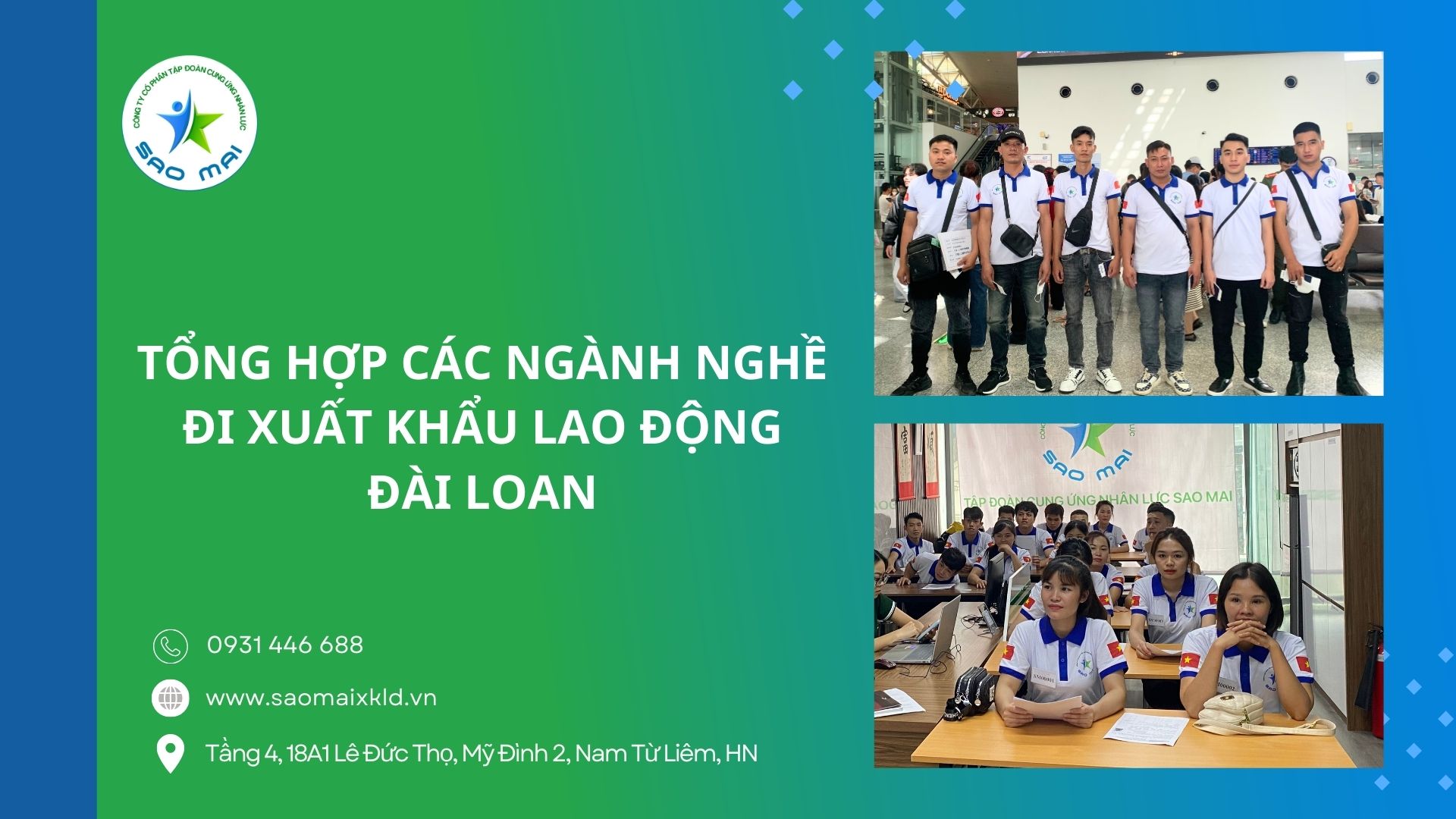 Tổng hợp các ngành nghề khi đi Xuất khẩu lao động Đài Loan 