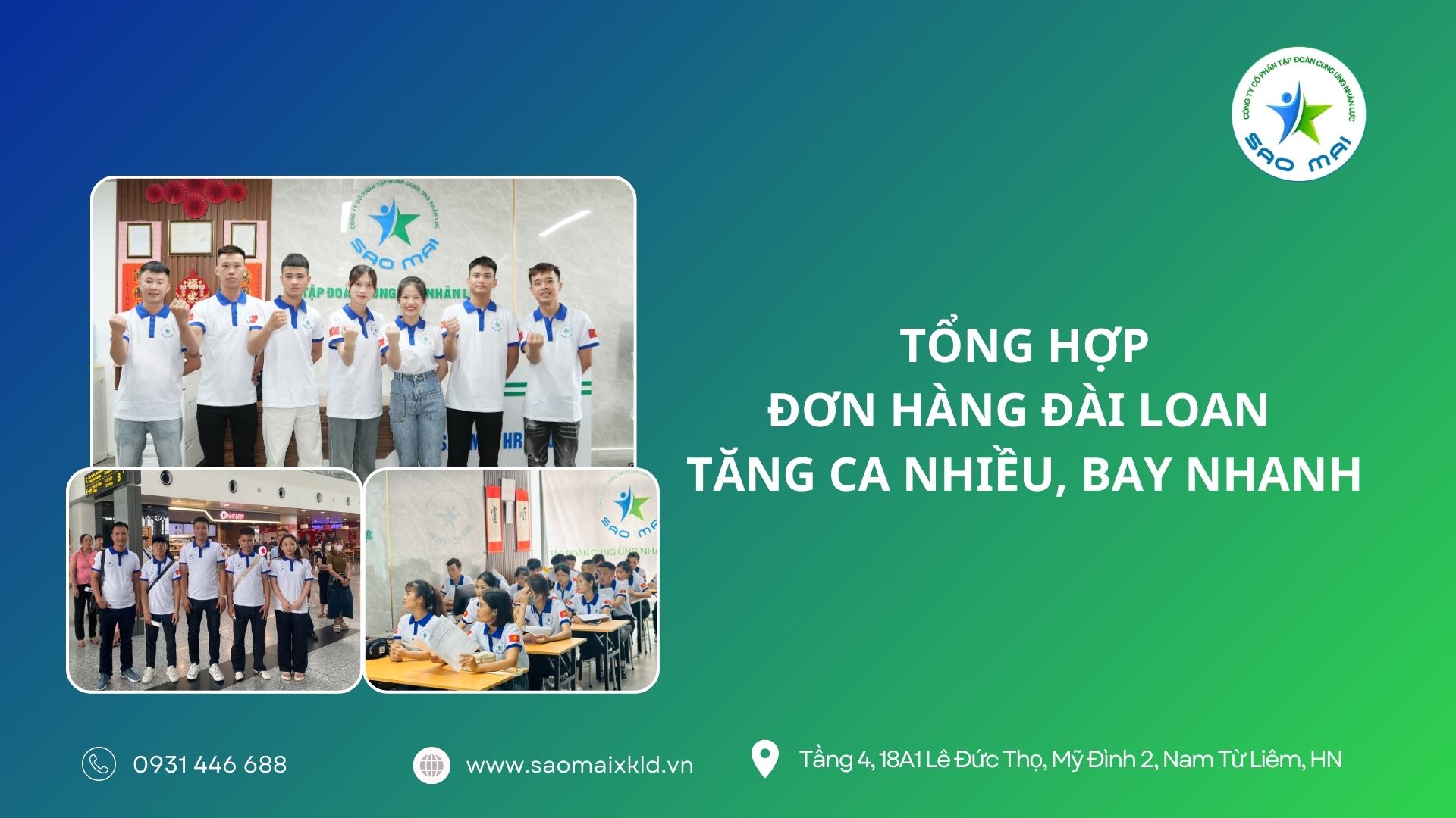 Tổng hợp các đơn hàng Đài Loan tăng ca nhiều, bay nhanh 