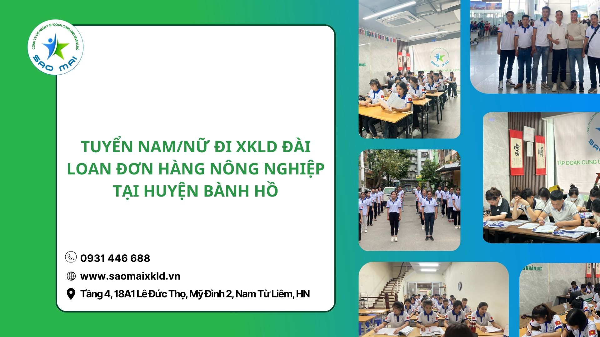 Tuyển nam, nữ đi XKLD Đài Loan – Đơn hàng nông nghiệp tại huyện Bành Hồ (Penghu County - Taiwan)