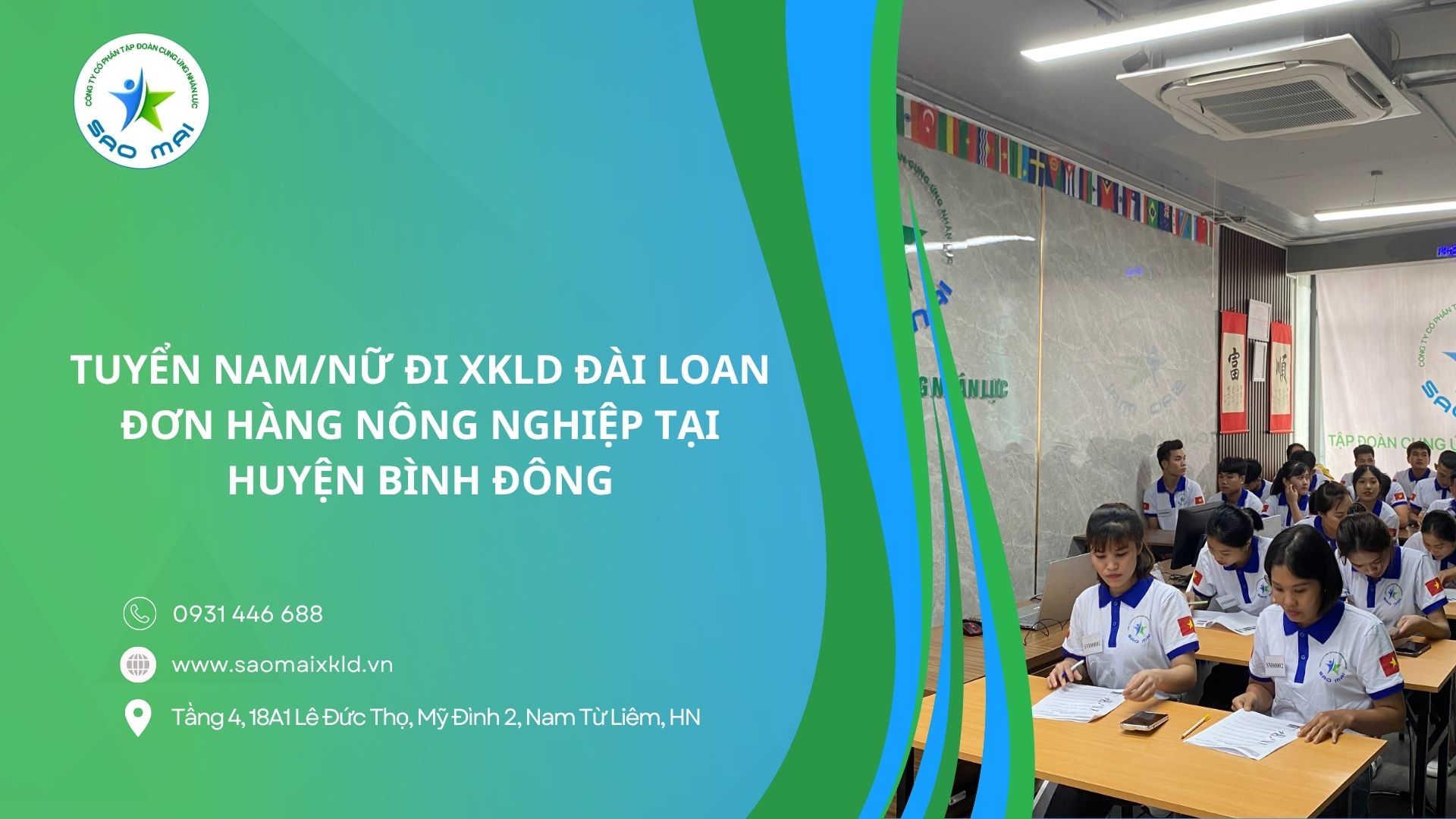 Tuyển nam, nữ đi XKLD Đài Loan – Đơn hàng nông nghiệp tại huyện Bình Đông (Pingtung County - Taiwan)
