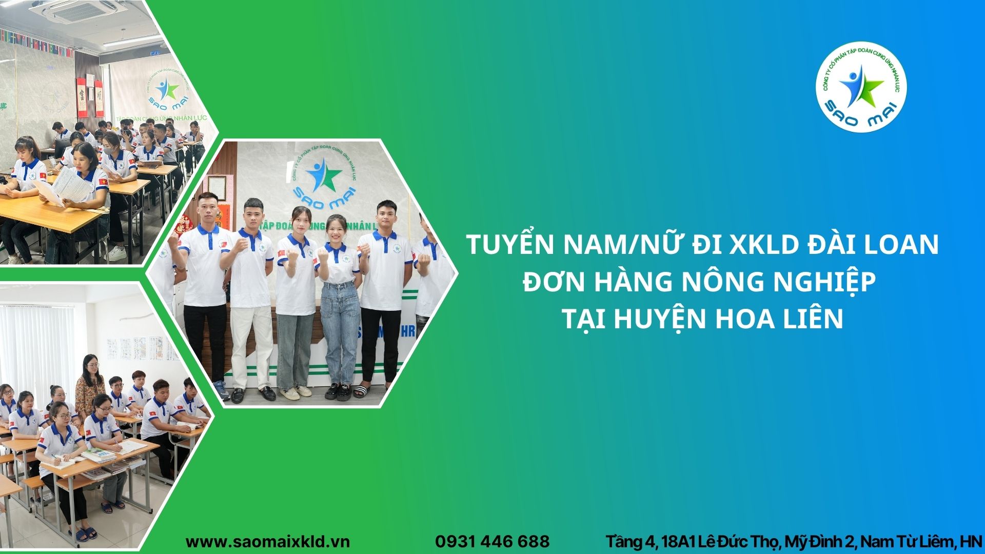 Tuyển nam, nữ đi XKLD Đài Loan – Đơn hàng nông nghiệp tại huyện Hoa Liên (Hualien County - Taiwan)