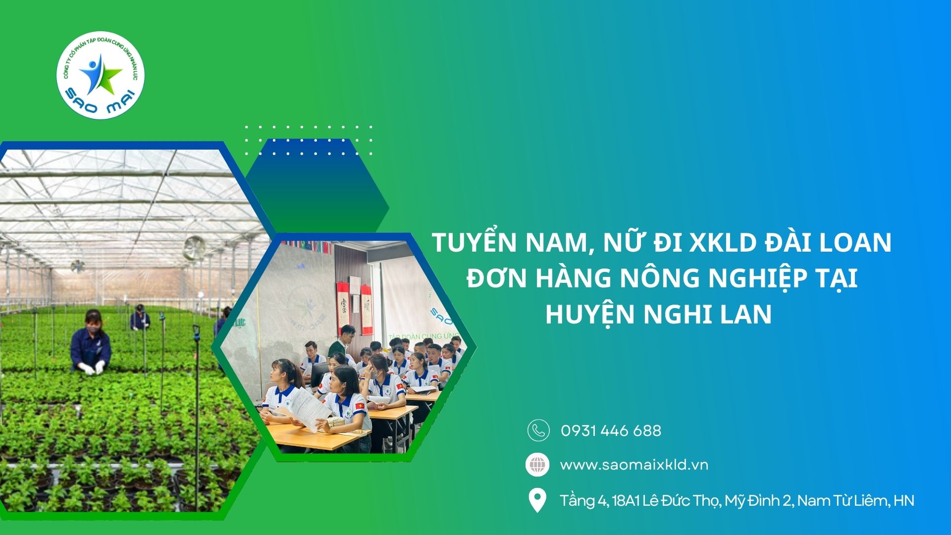 Tuyển nam, nữ đi XKLD Đài Loan – Đơn hàng nông nghiệp tại huyện Nghi Lan (Yilan County - Taiwan)