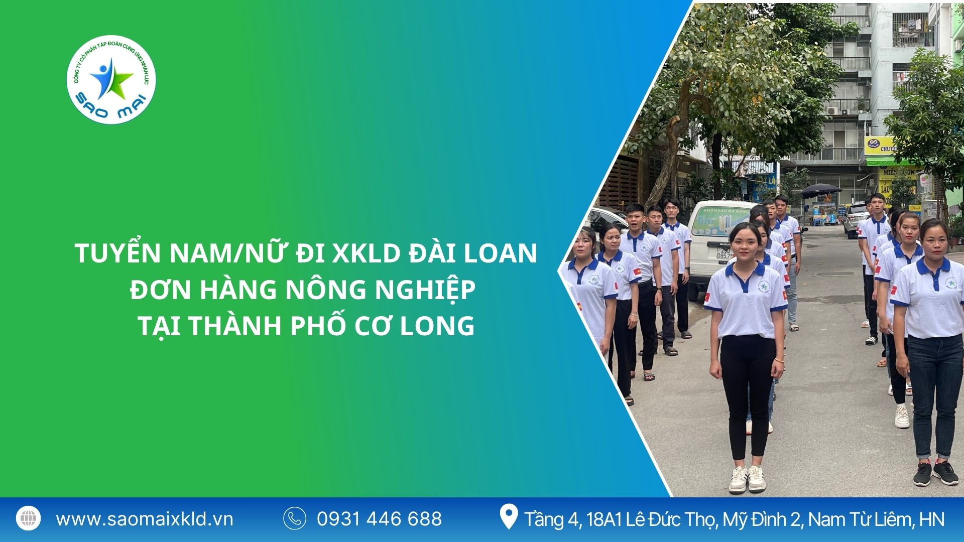 Tuyển nam, nữ đi XKLD Đài Loan – Đơn hàng nông nghiệp tại thành phố Cơ Long (Keelung City - Taiwan)