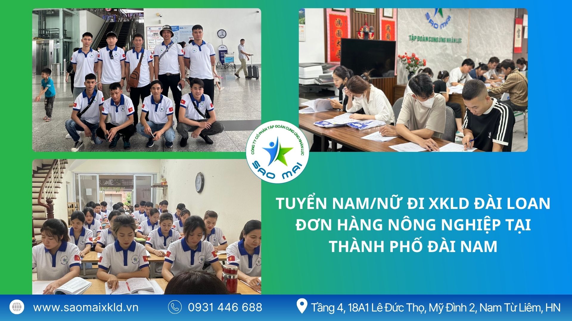 Tuyển nam, nữ đi XKLD Đài Loan – Đơn hàng nông nghiệp tại thành phố Đài Nam (Tainan City - Taiwan)