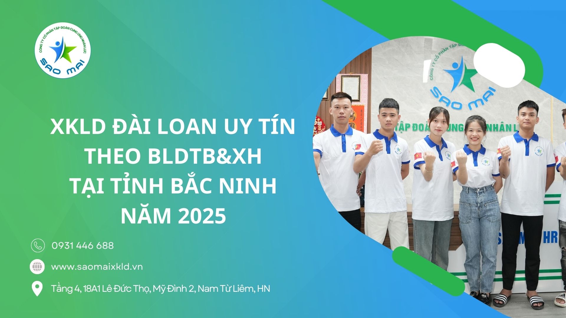 XKLD ĐÀI LOAN uy tín theo bộ lao động - thương binh xã hội tại tỉnh BẮC NINH năm 2025 