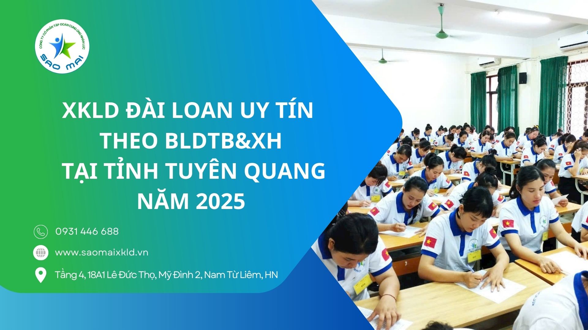 XKLD ĐÀI LOAN uy tín theo bộ lao động - thương binh xã hội tại tỉnh TUYÊN QUANG năm 2025 