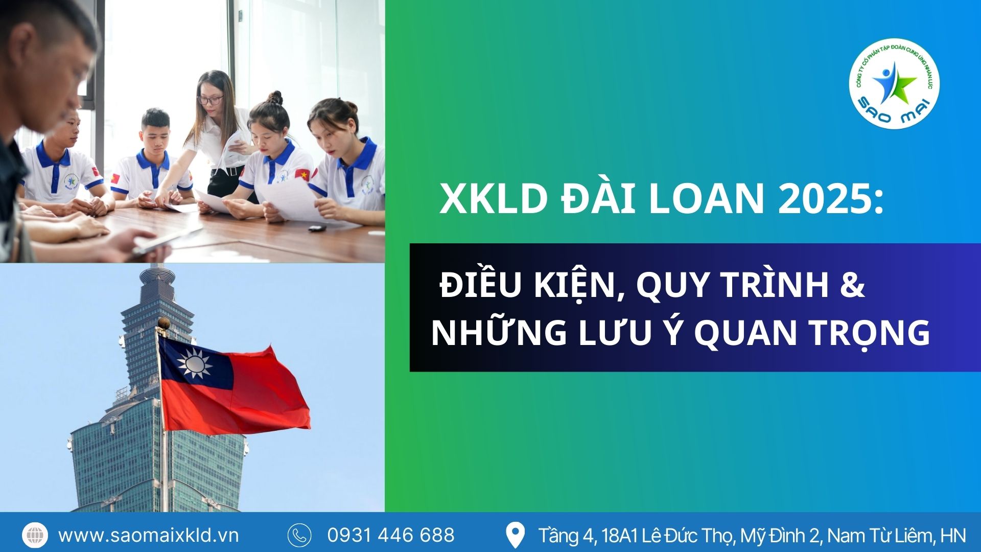 Xuất khẩu lao động Đài Loan 2025: Điều kiện, quy trình & những lưu ý quan trọng