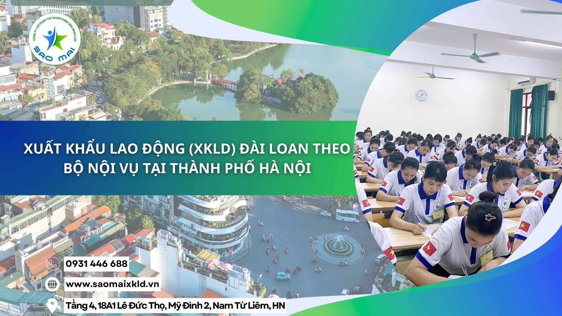 Xuất khẩu lao động (XKLD) Đài Loan theo Bộ Nội vụ tại thành phố Hà Nội