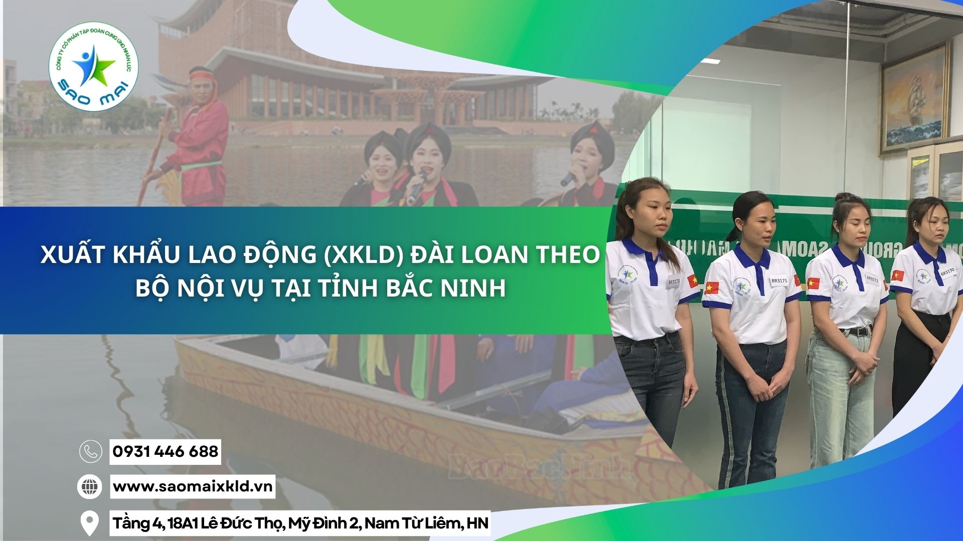 Xuất khẩu lao động (XKLD) Đài Loan theo Bộ Nội vụ tại tỉnh Bắc Ninh