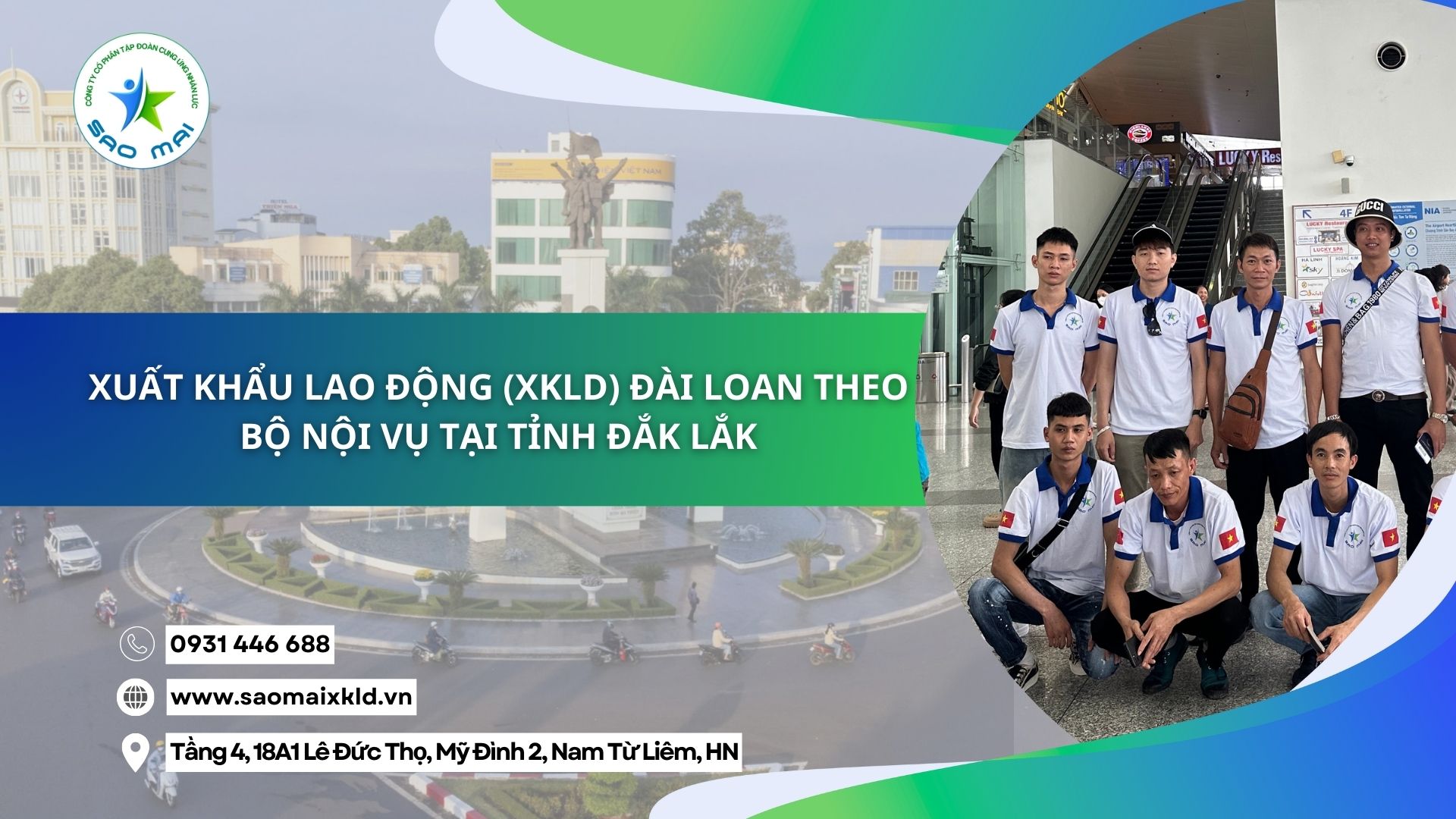 Xuất khẩu lao động (XKLD) Đài Loan theo Bộ Nội vụ tại tỉnh Đắk Lắk
