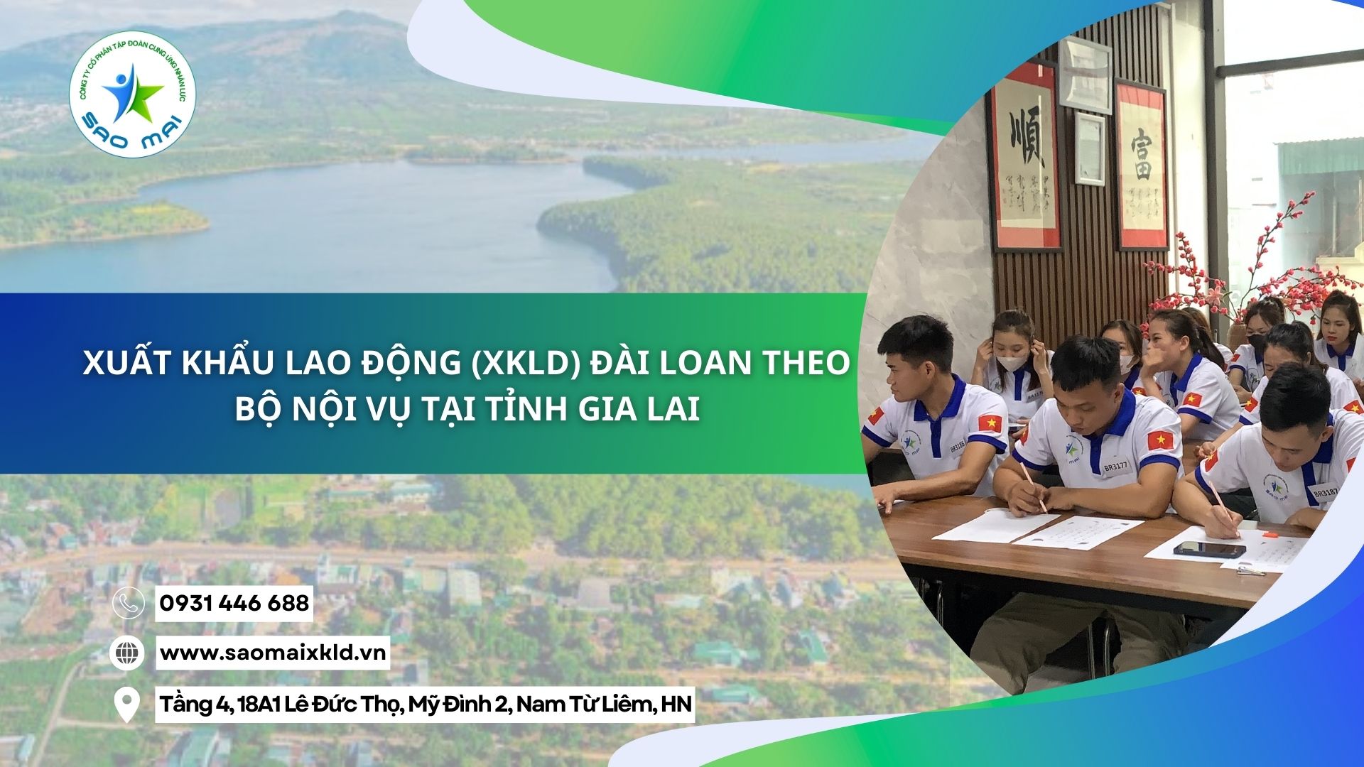 Xuất khẩu lao động (XKLD) Đài Loan theo Bộ Nội vụ tại tỉnh Gia Lai