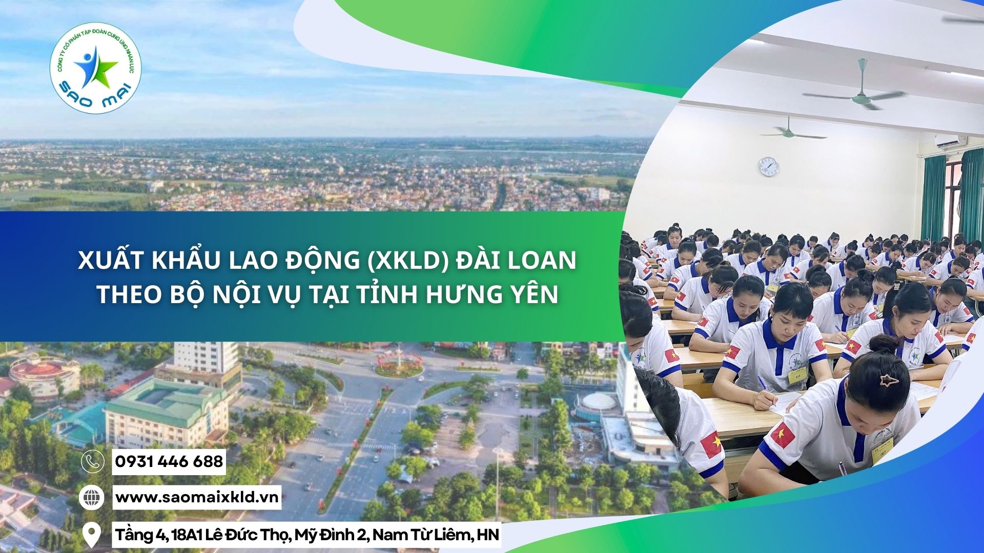 Xuất khẩu lao động (XKLD) Đài Loan theo Bộ Nội vụ tại tỉnh Hưng Yên