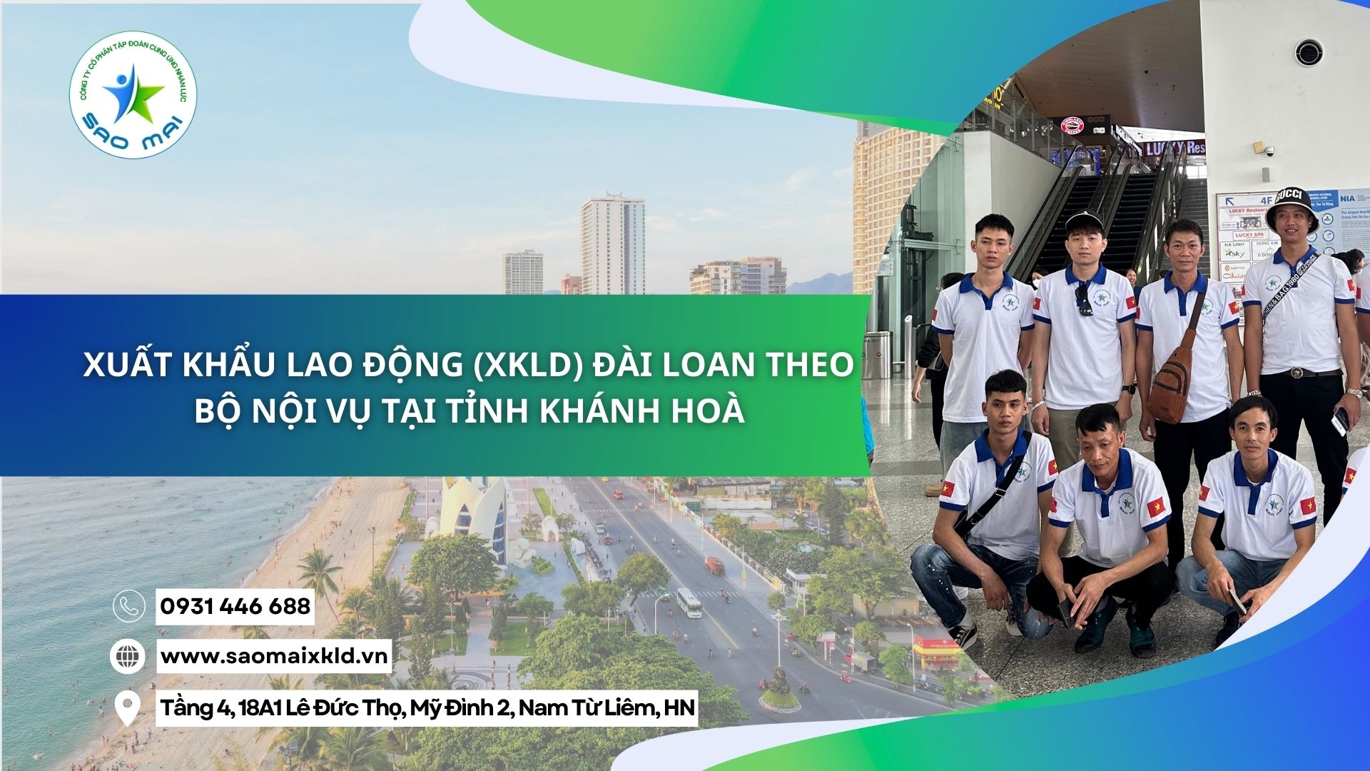 Xuất khẩu lao động (XKLD) Đài Loan theo Bộ Nội vụ tại tỉnh Khánh Hòa