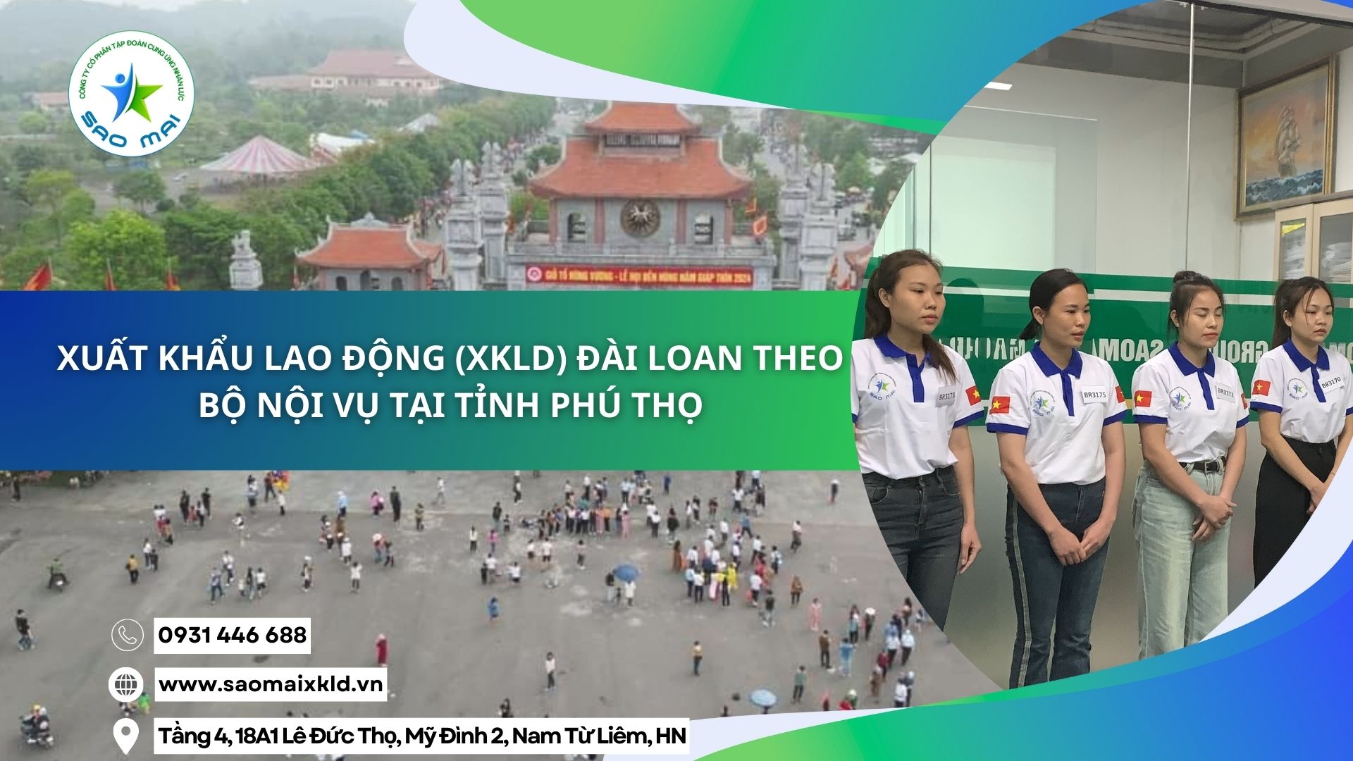 Xuất khẩu lao động (XKLD) Đài Loan theo Bộ Nội vụ tại tỉnh Phú Thọ