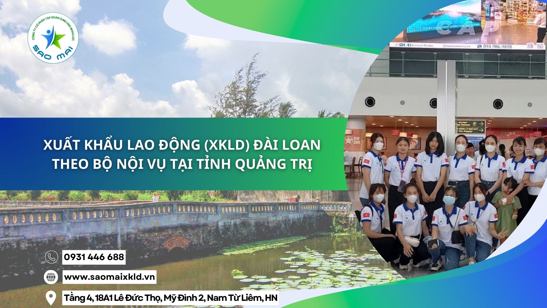 Xuất khẩu lao động (XKLD) Đài Loan theo Bộ Nội vụ tại tỉnh Quảng Trị