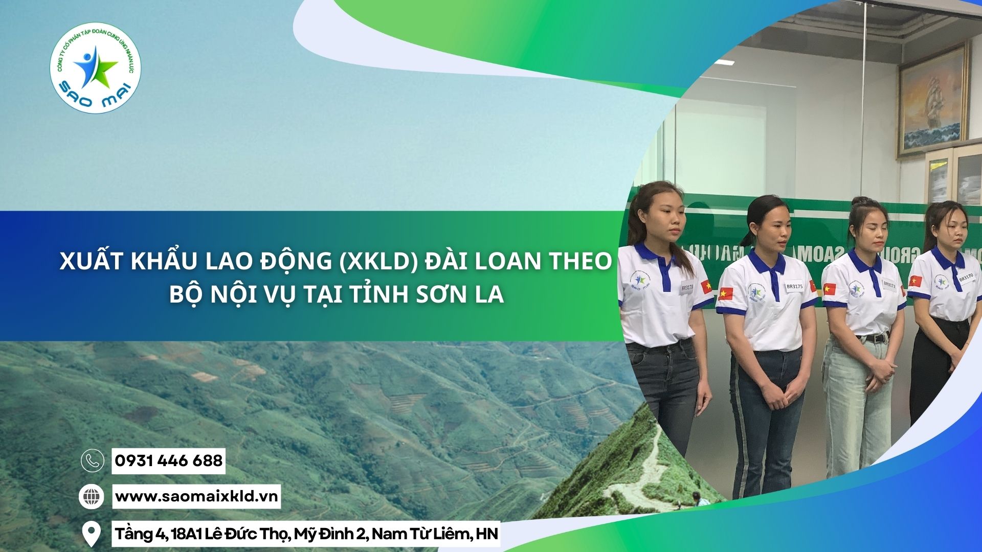 Xuất khẩu lao động (XKLD) Đài Loan theo Bộ Nội vụ tại tỉnh Sơn La