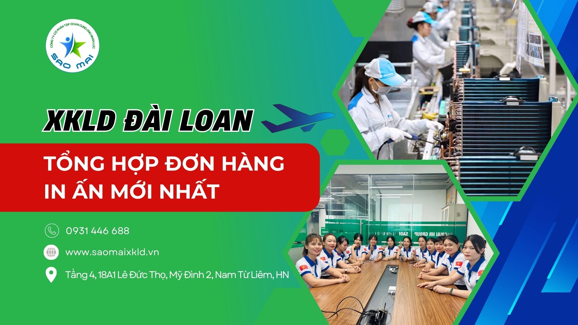 Xuất khẩu lao động Đài Loan đơn hàng in ấn lương cao, phỏng vấn liên tục