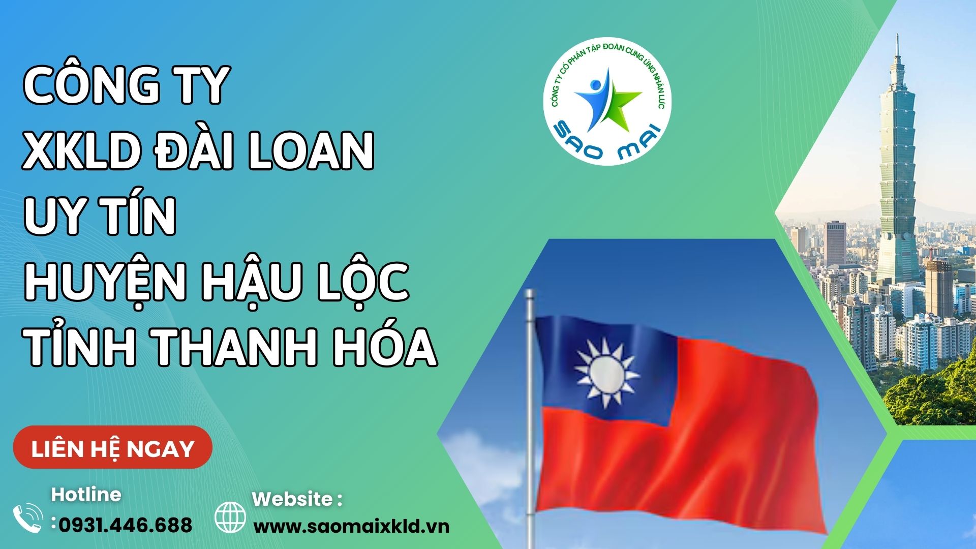 Công ty xuất khẩu lao động ĐÀI LOAN uy tín với chi phí thấp và bay nhanh tại huyện HẬU LỘC, tỉnh THANH HÓA  