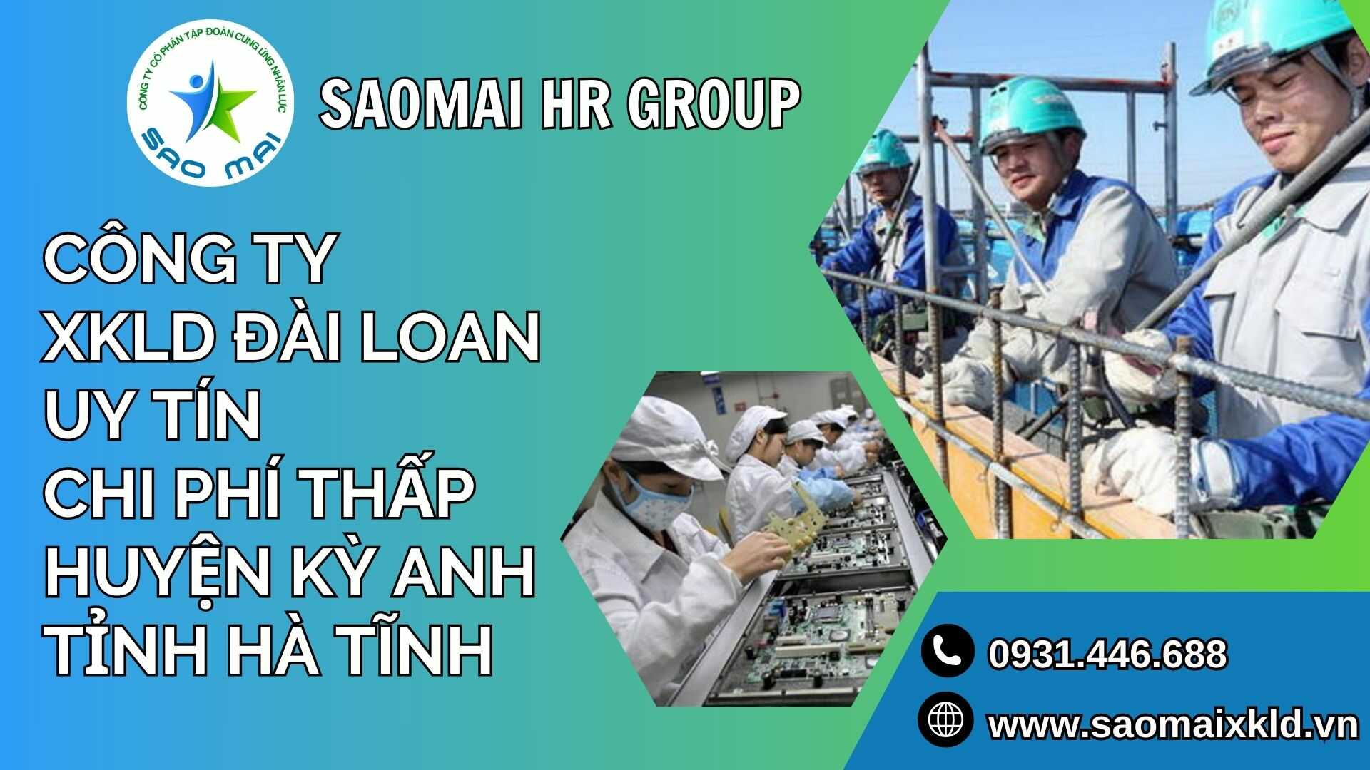 Công ty xuất khẩu lao động ĐÀI LOAN uy tín với chi phí thấp và bay nhanh tại huyện KỲ ANH, tỉnh HÀ TĨNH 