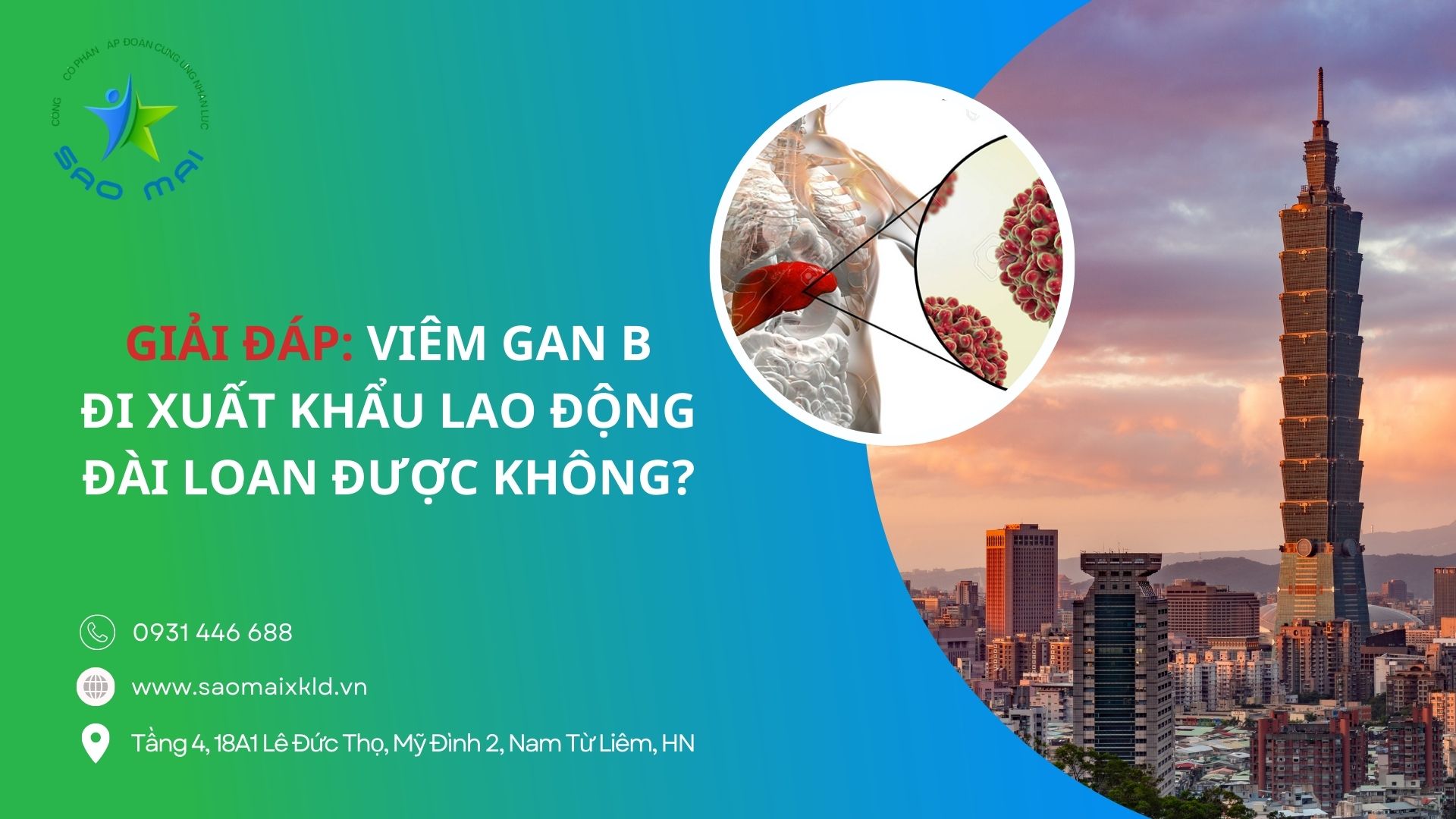 Viêm gan B có đi xuất khẩu lao động Đài Loan được không? Điều kiện để đi xuất khẩu lao động Đài Loan