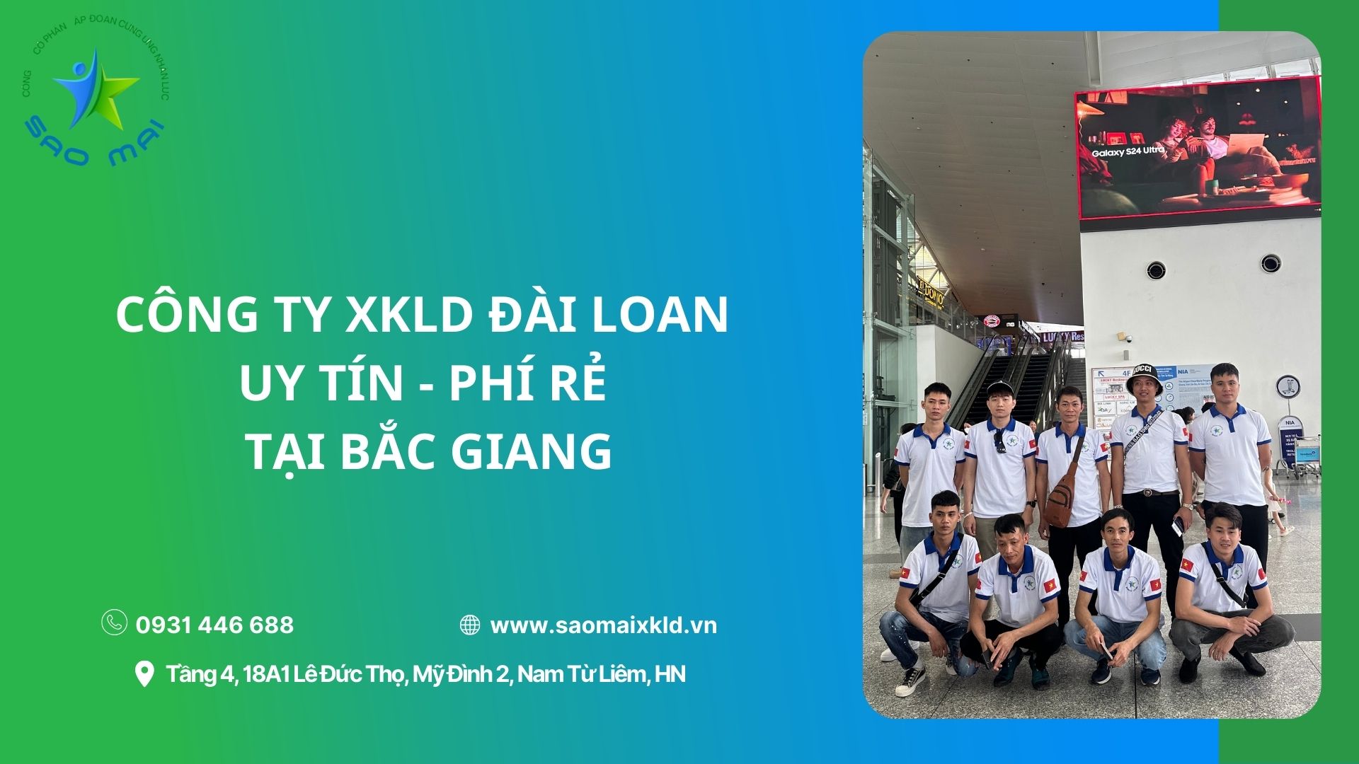 Xuất khẩu lao động tại tỉnh Bắc Giang với chi phí RẺ, bay NHANH, xuất cảnh chỉ sau 4-6 tuần kể từ ngày đỗ đơn hàng Đài Loan