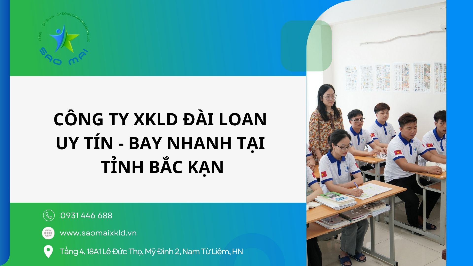 Xuất khẩu lao động tại tỉnh Bắc Kạn với chi phí RẺ, bay NHANH, xuất cảnh chỉ sau 4-6 tuần kể từ ngày đỗ đơn hàng Đài Loan