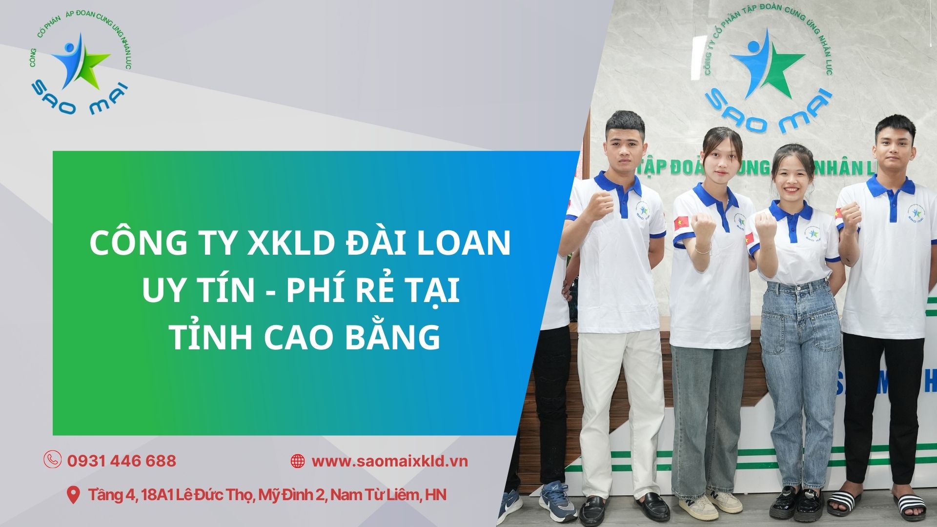 Xuất khẩu lao động tại tỉnh Cao Bằng với chi phí RẺ, bay NHANH, xuất cảnh chỉ sau 4-6 tuần kể từ ngày đỗ đơn hàng Đài Loan