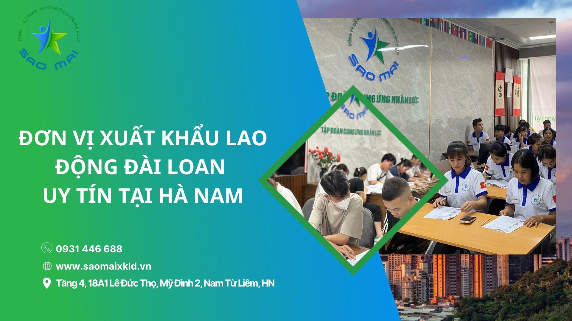 Công ty xuất khẩu lao động Đài Loan UY TÍN theo Bộ Lao động Thương Binh và Xã hội tại Hà Nam