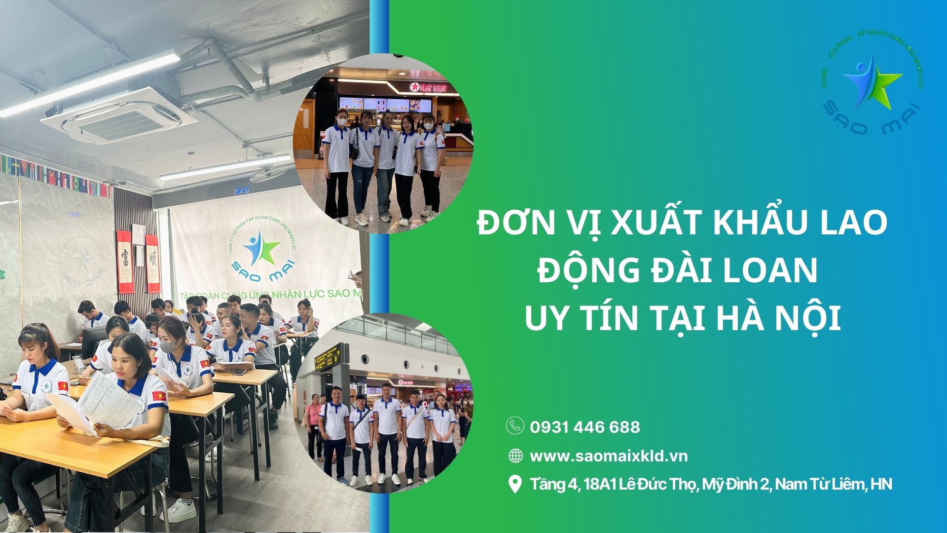 Công ty xuất khẩu lao động Đài Loan UY TÍN theo Bộ Lao động Thương Binh và Xã hội tại Hà Nội