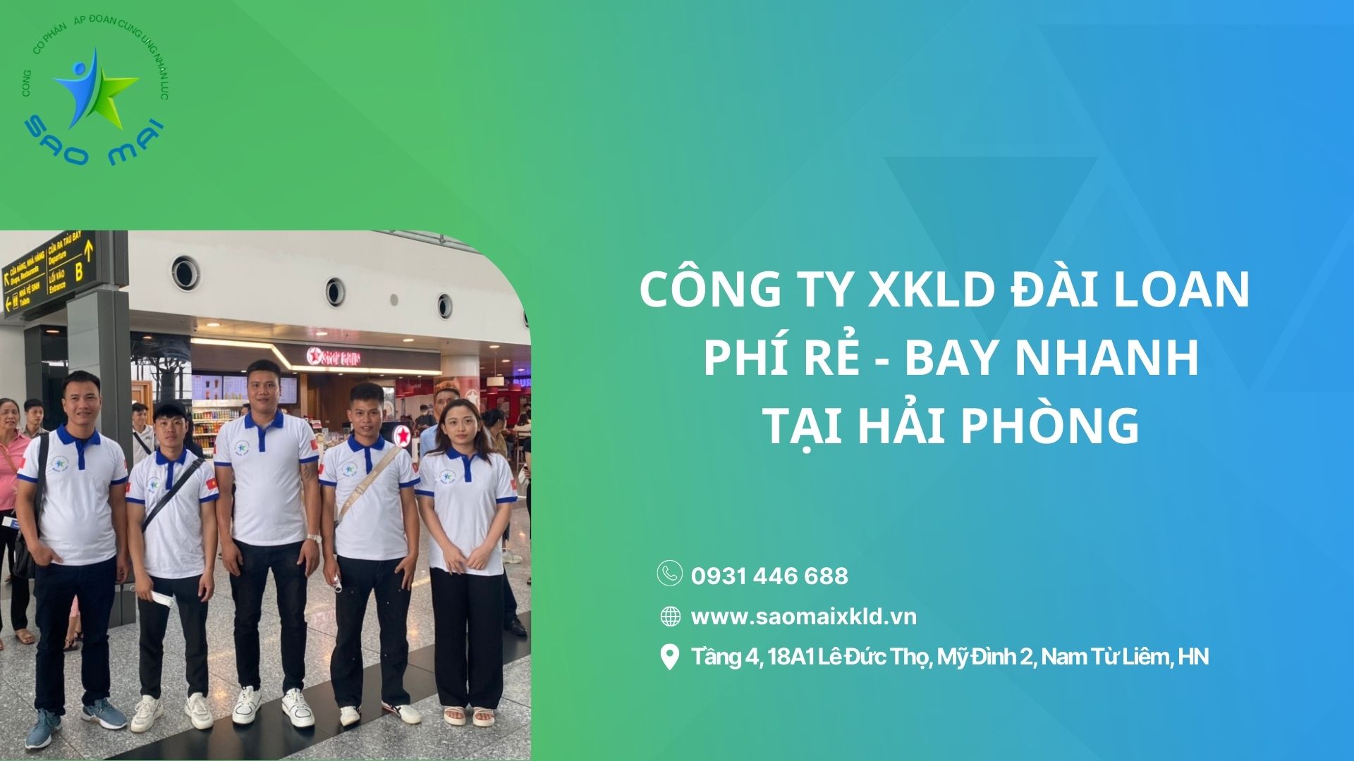 Xuất khẩu lao động tại tỉnh Hải Phòng với chi phí RẺ, bay NHANH, xuất cảnh chỉ sau 4-6 tuần kể từ ngày đỗ đơn hàng Đài Loan