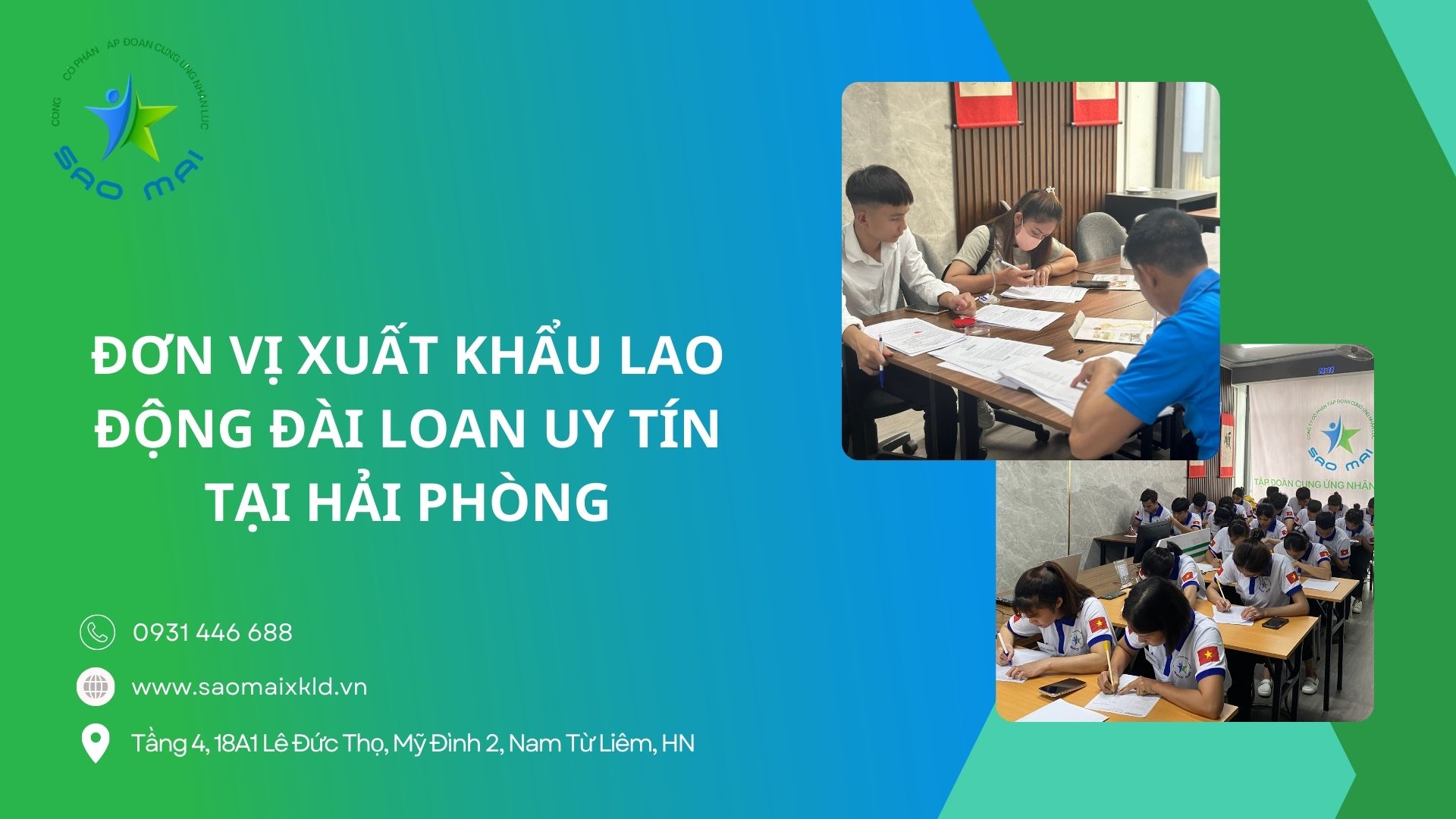 Công ty xuất khẩu lao động Đài Loan UY TÍN theo Bộ Lao động Thương Binh và Xã hội tại Hải Phòng