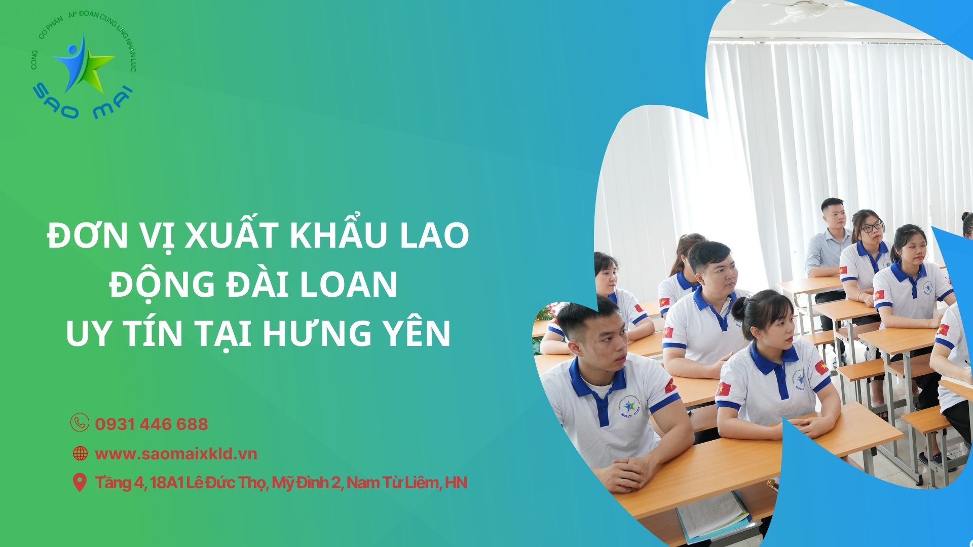 Công ty xuất khẩu lao động Đài Loan UY TÍN theo Bộ Lao động Thương Binh và Xã hội tại Hưng Yên