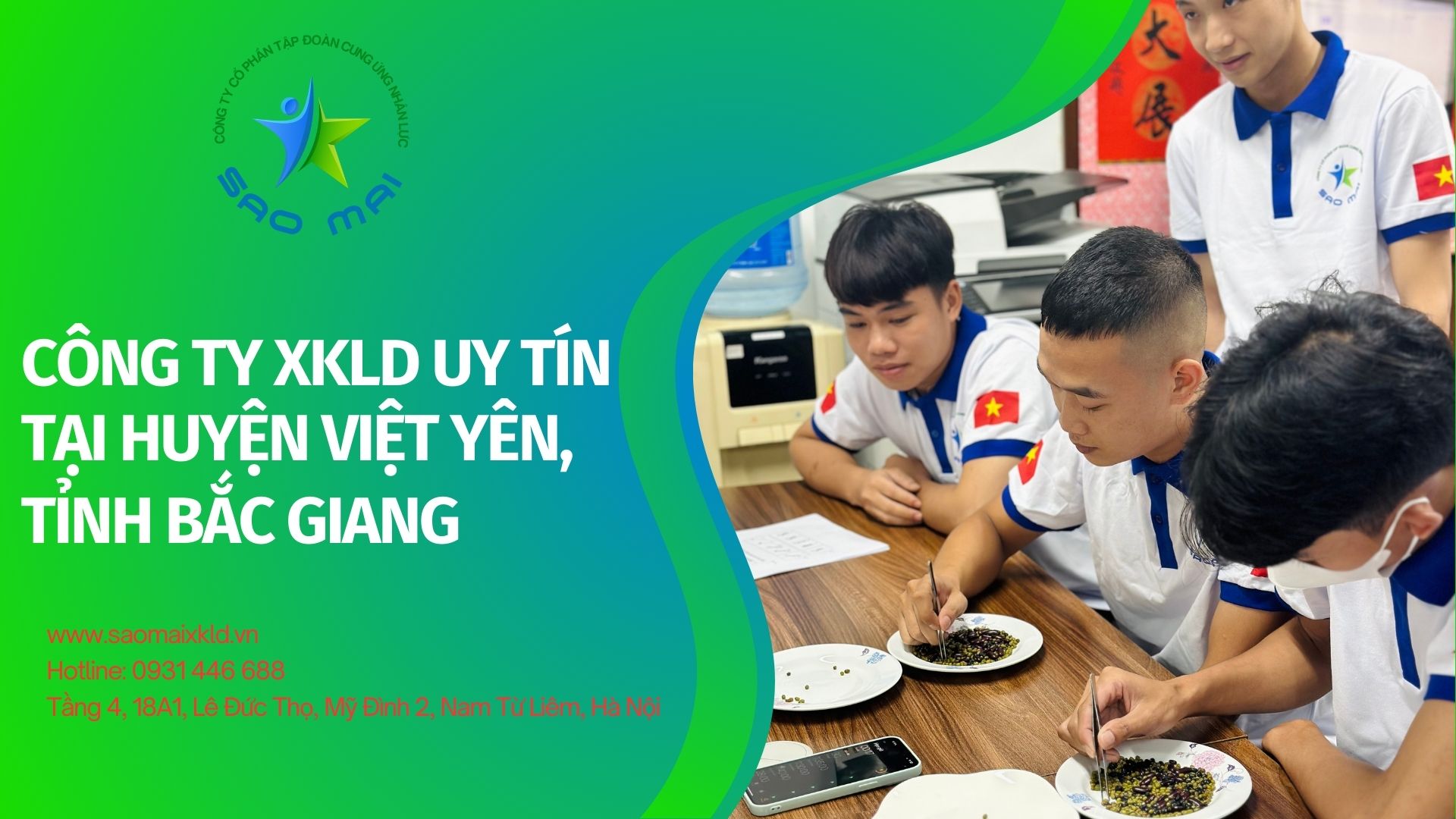 Công ty xuất khẩu lao động Đài Loan uy tín, chi phí thấp tại huyện Việt Yên, tỉnh Bắc Giang