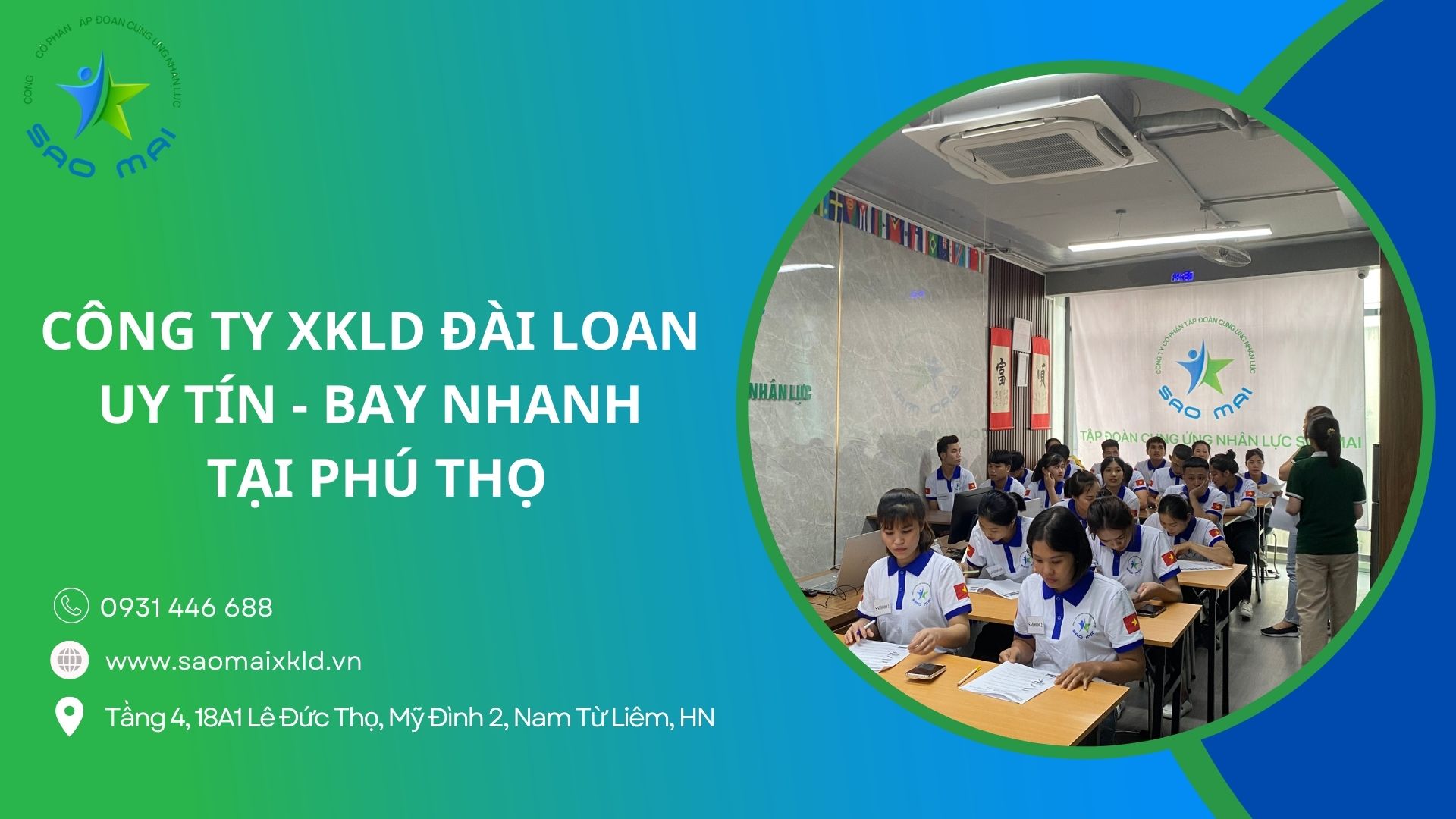 Xuất khẩu lao động tại tỉnh Phú Thọ với chi phí RẺ, bay NHANH, xuất cảnh chỉ sau 4-6 tuần kể từ ngày đỗ đơn hàng Đài Loan