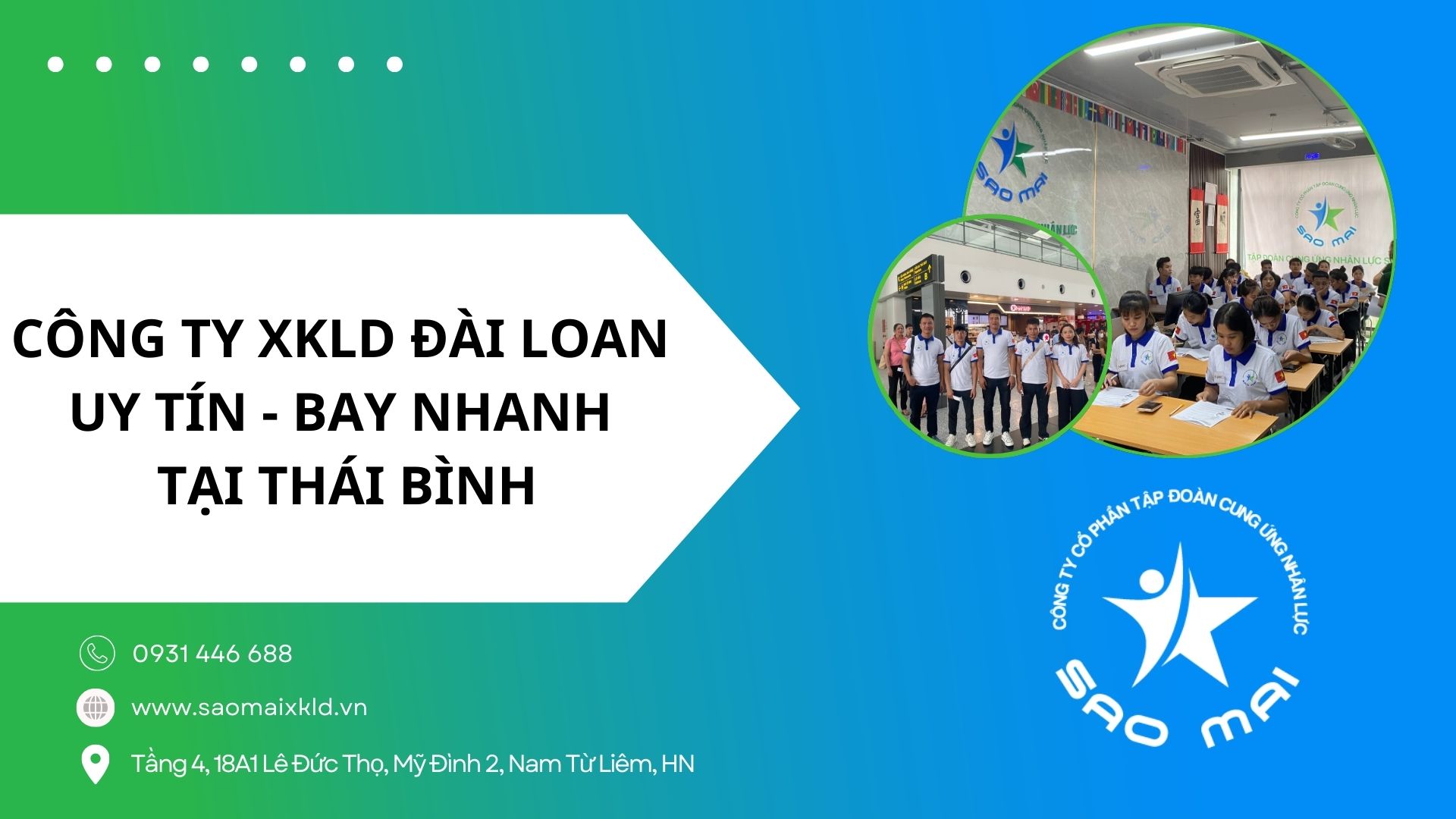 Xuất khẩu lao động đài loan uy tín theo bộ lao động thương binh và xã hội cấp phép tại tỉnh Thái Bình