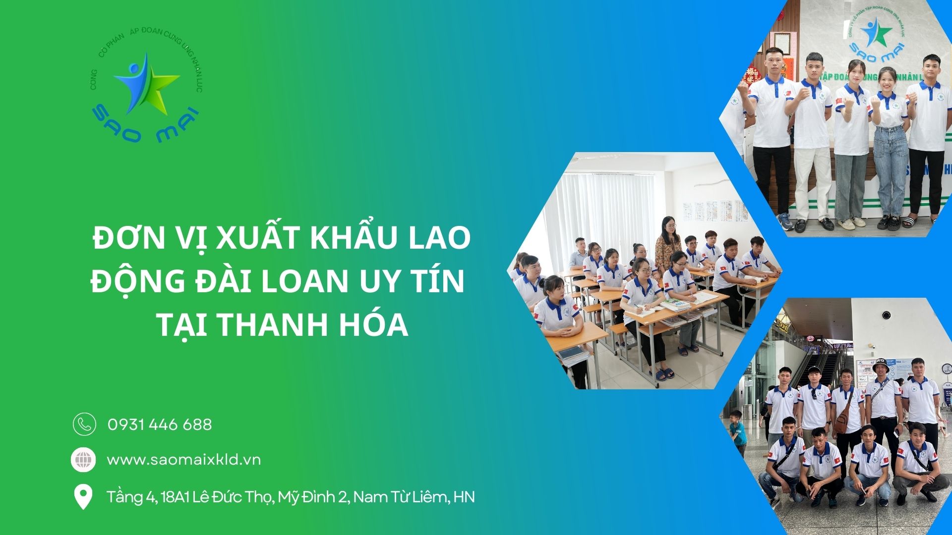 Công ty xuất khẩu lao động Đài Loan UY TÍN theo Bộ Lao động Thương Binh và Xã hội tại Thanh Hóa