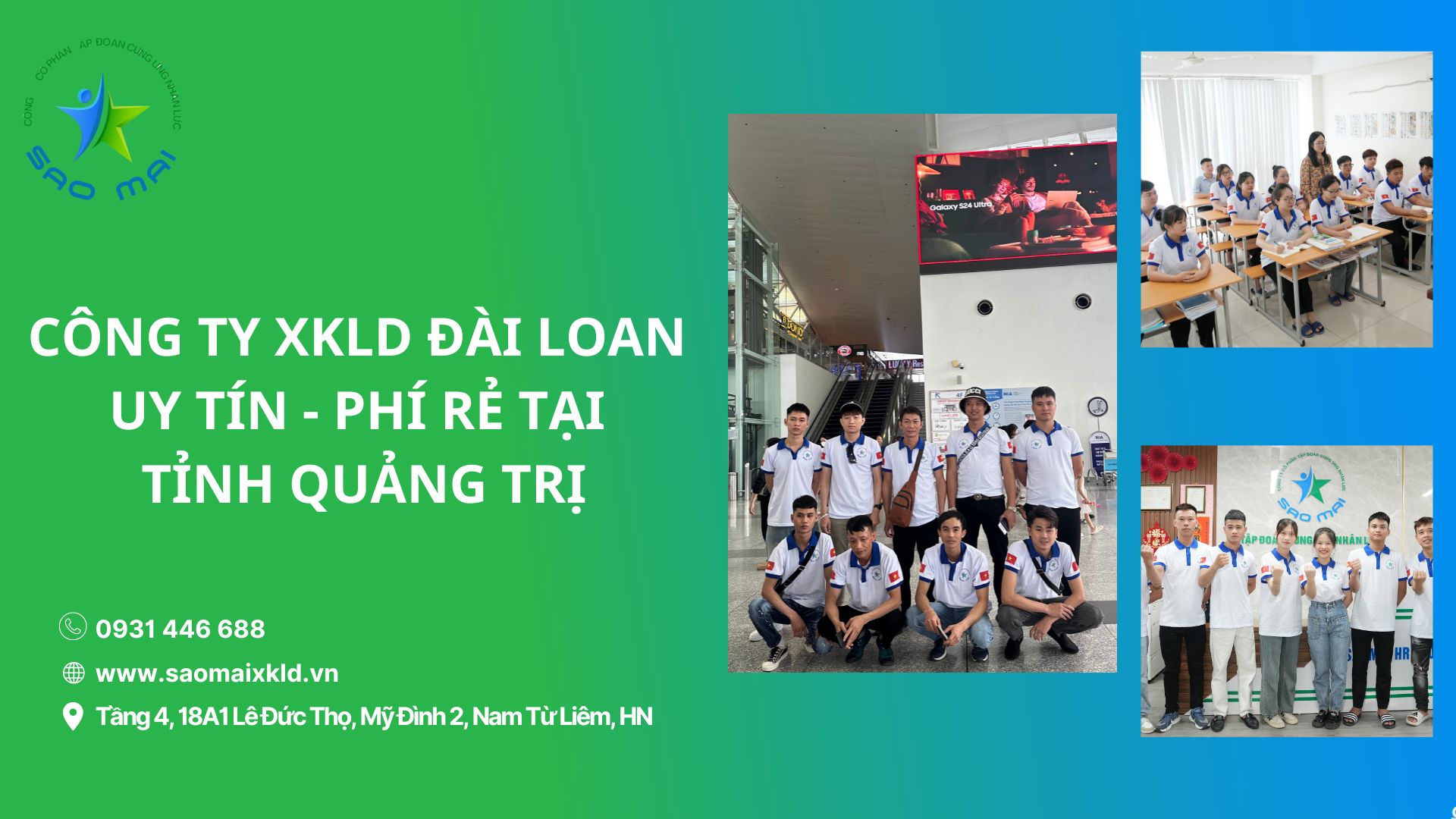 Xuất khẩu lao động đài loan uy tín theo bộ lao động thương binh và xã hội cấp phép tại tỉnh Quảng Trị